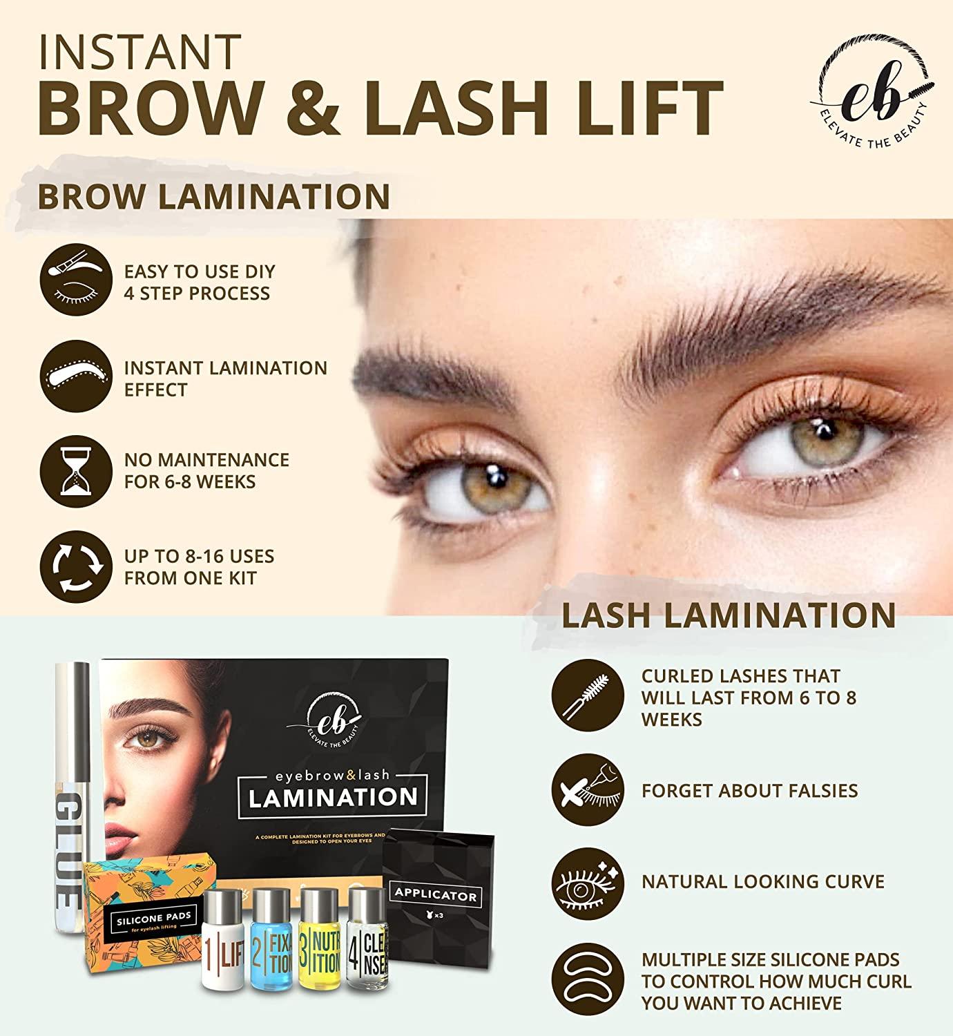Elevate the Beauty Eyebrow And Lash Lamination Kit DIY Perm For