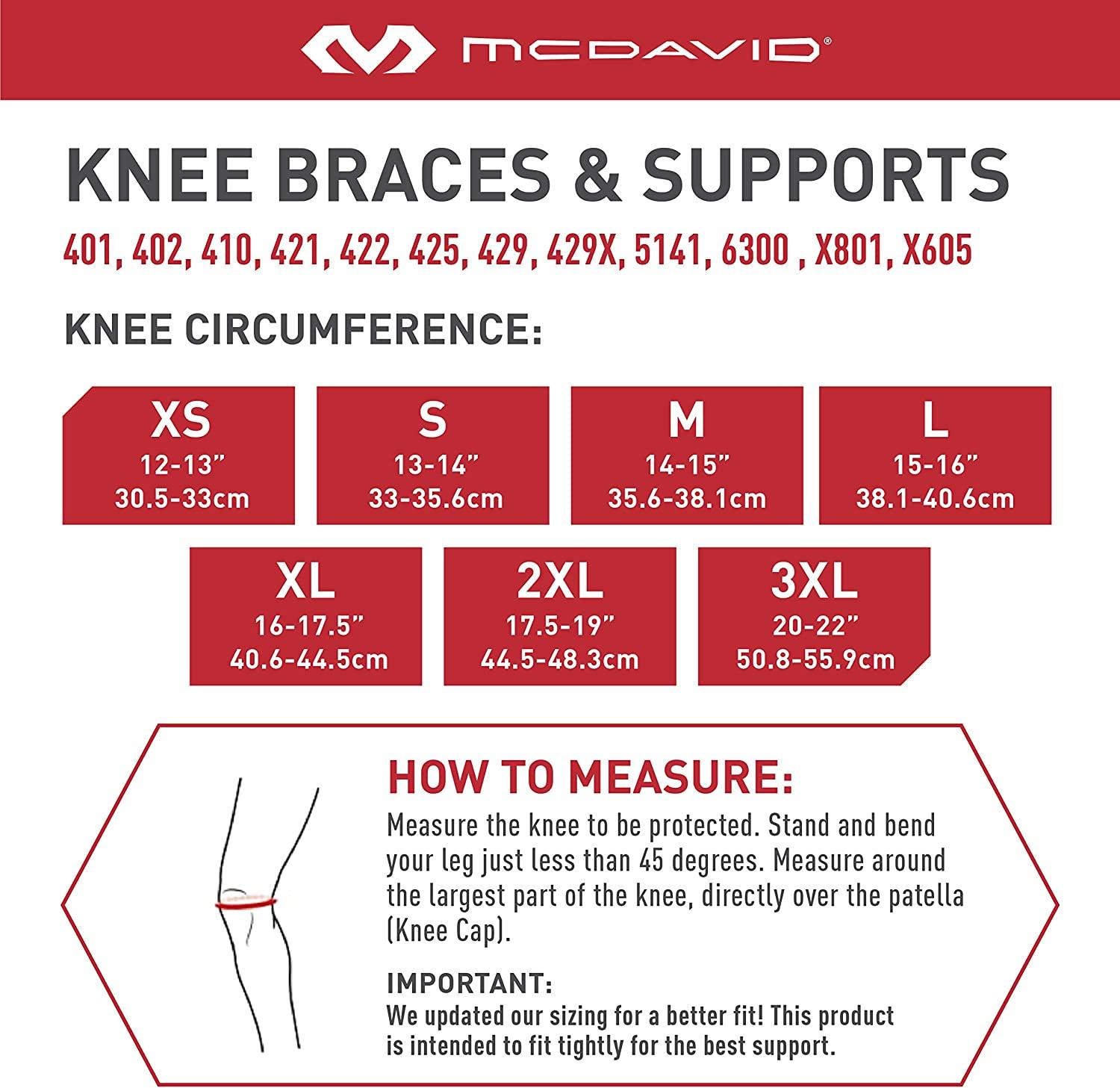 McDavid Knee Brace Support with Side Stays & Compression. Knee Sleeve