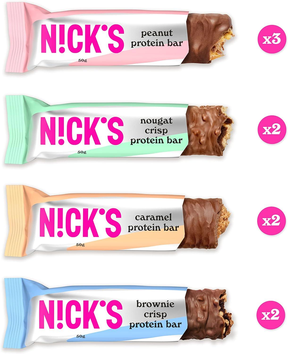 Nicks Protein Bar Mix Box Keto Snack Bars 4g Net Carbs 15g Protein 5g