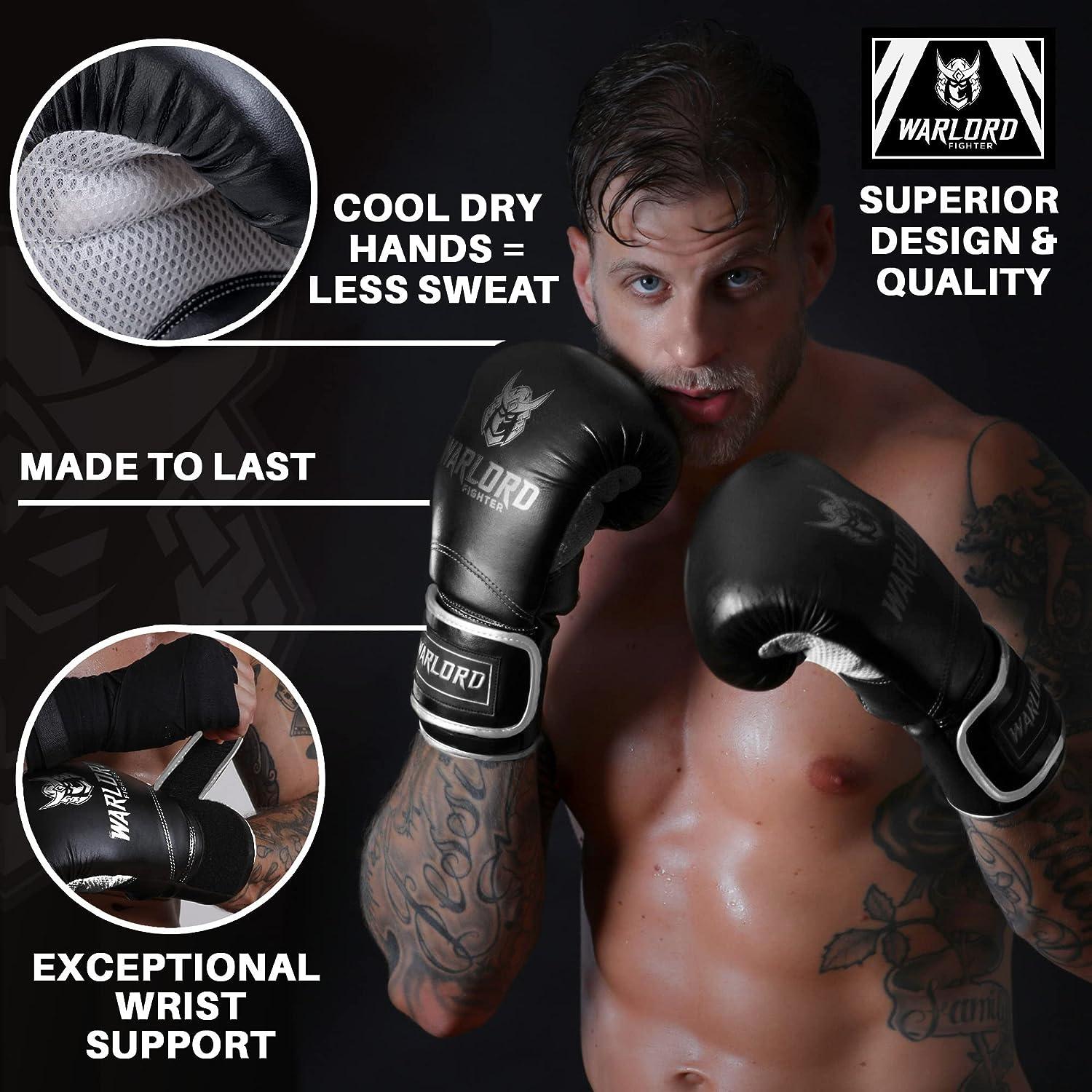 WARLORD Boxing Gloves Men Boxing Gloves Women Muay Thai Gloves MMA Gloves  Men Kickboxing Gloves Heavy Bag Gloves Sparring Training Punching Bag  Boxing Equipment Guantes de Boxeo Hombres 10 12 14 16