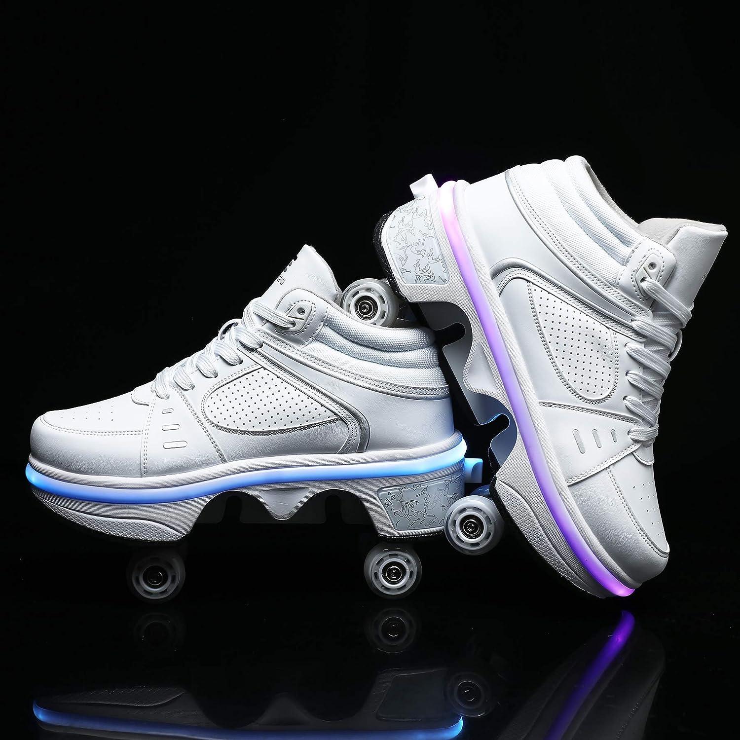  Pairobin Roller Skate Shoes - Sneakers Roller Shoes 2-in-1  Suitable for Outdoor Sports Skating Invisible Roller Skates The Best Choice  for Building Confidence Style : Sports & Outdoors
