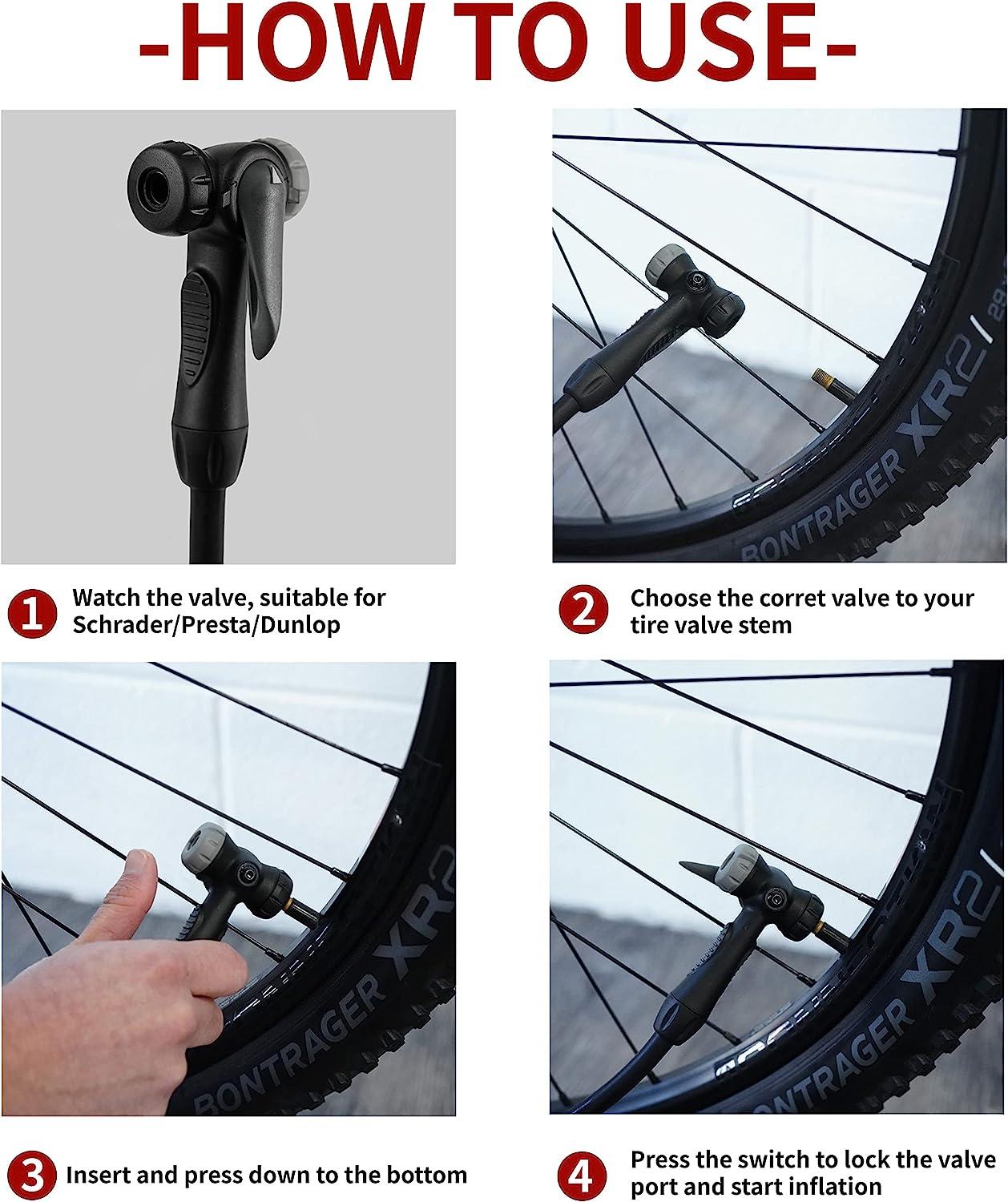 Twin valve bike pump clearance