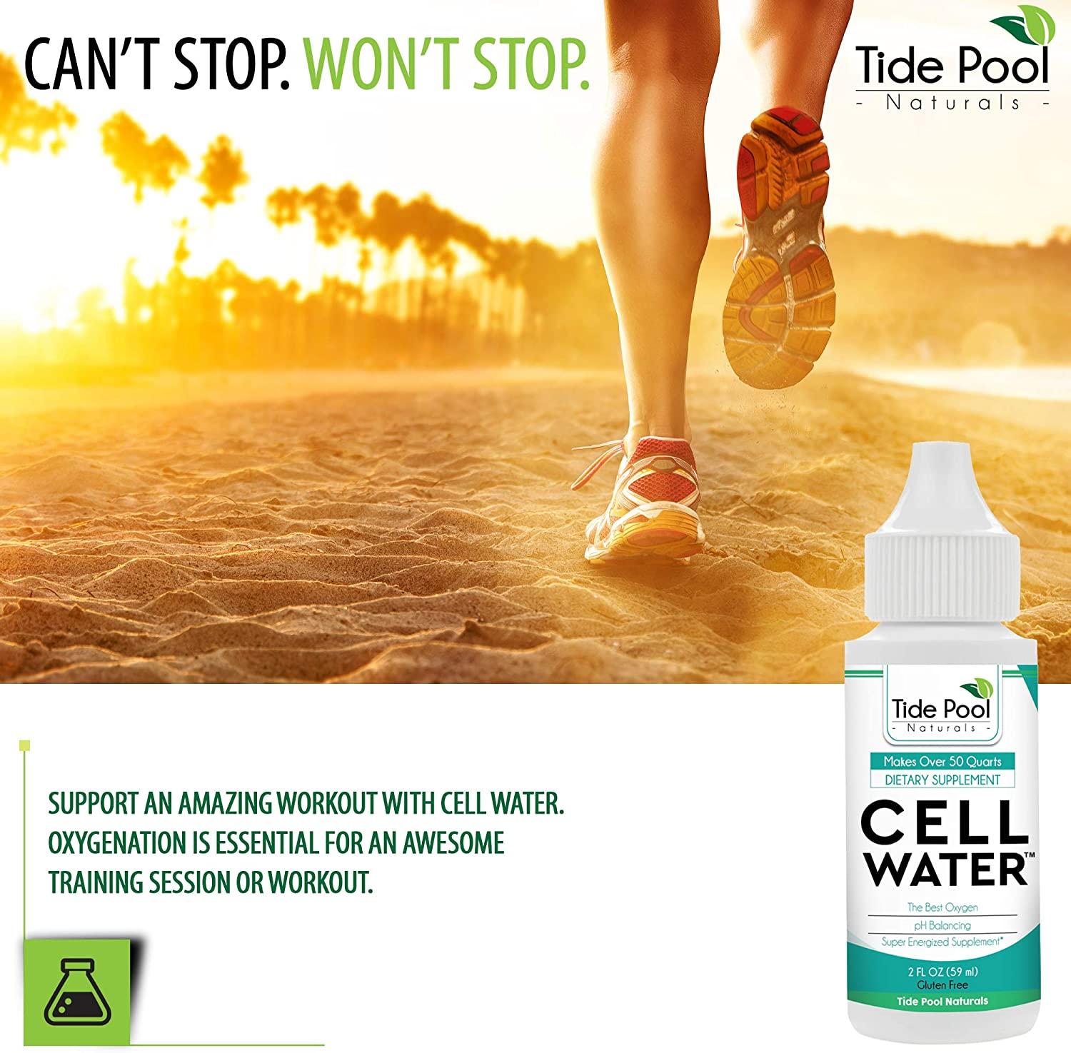 Tide Pool Naturals CellWater pH Balancing Liquid Oxygen Drops and Water Purification Drops for