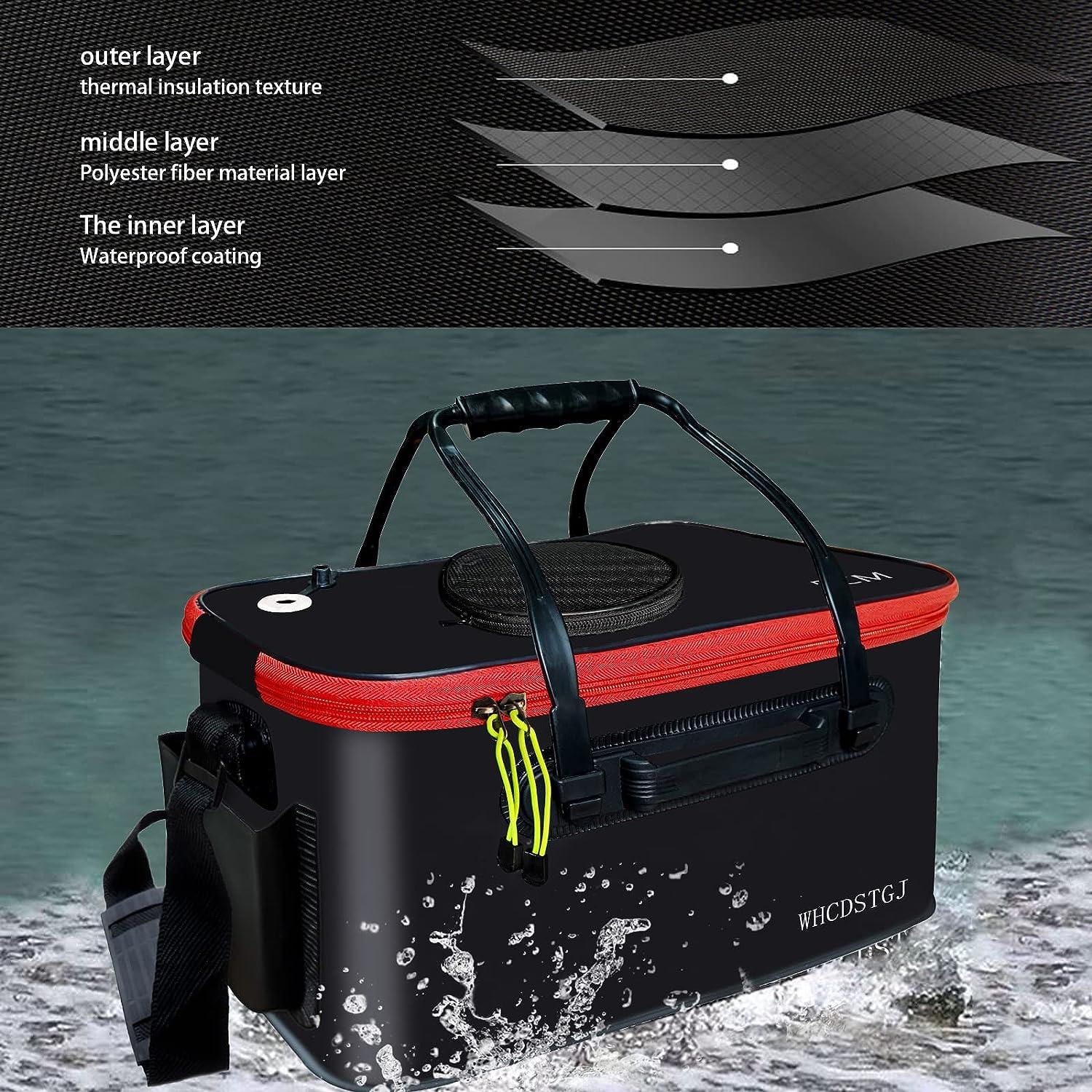 WHCDSTGJ Fishing Bucket, Multifunctional Foldable Portable Fishing