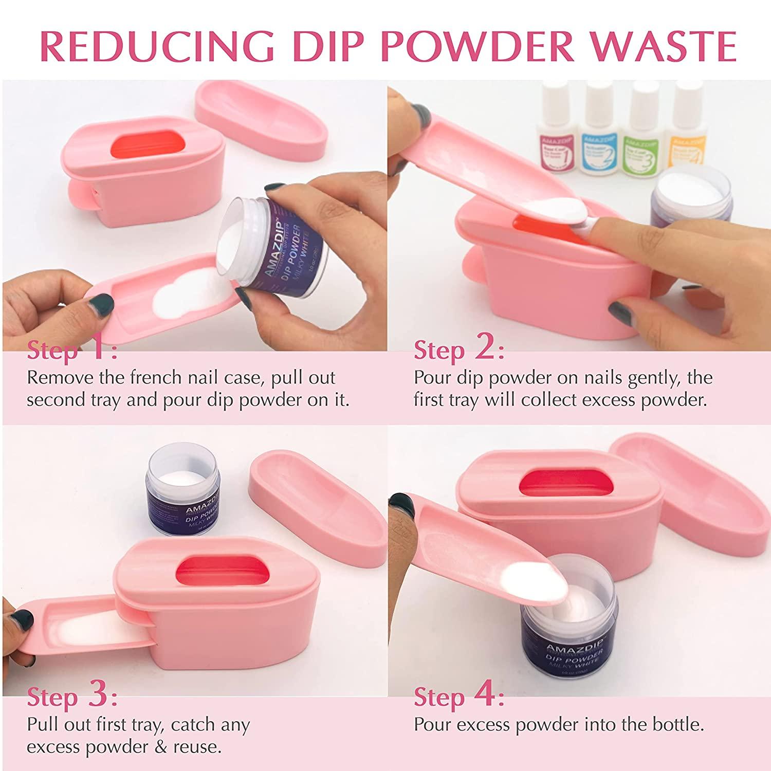 Dip Powder Recycling Tray System With Scoop, Nail Dip Container Portable  Dipping Powder Storage Box For Nail Art And Makeup Tool Nail Tech Must Haves