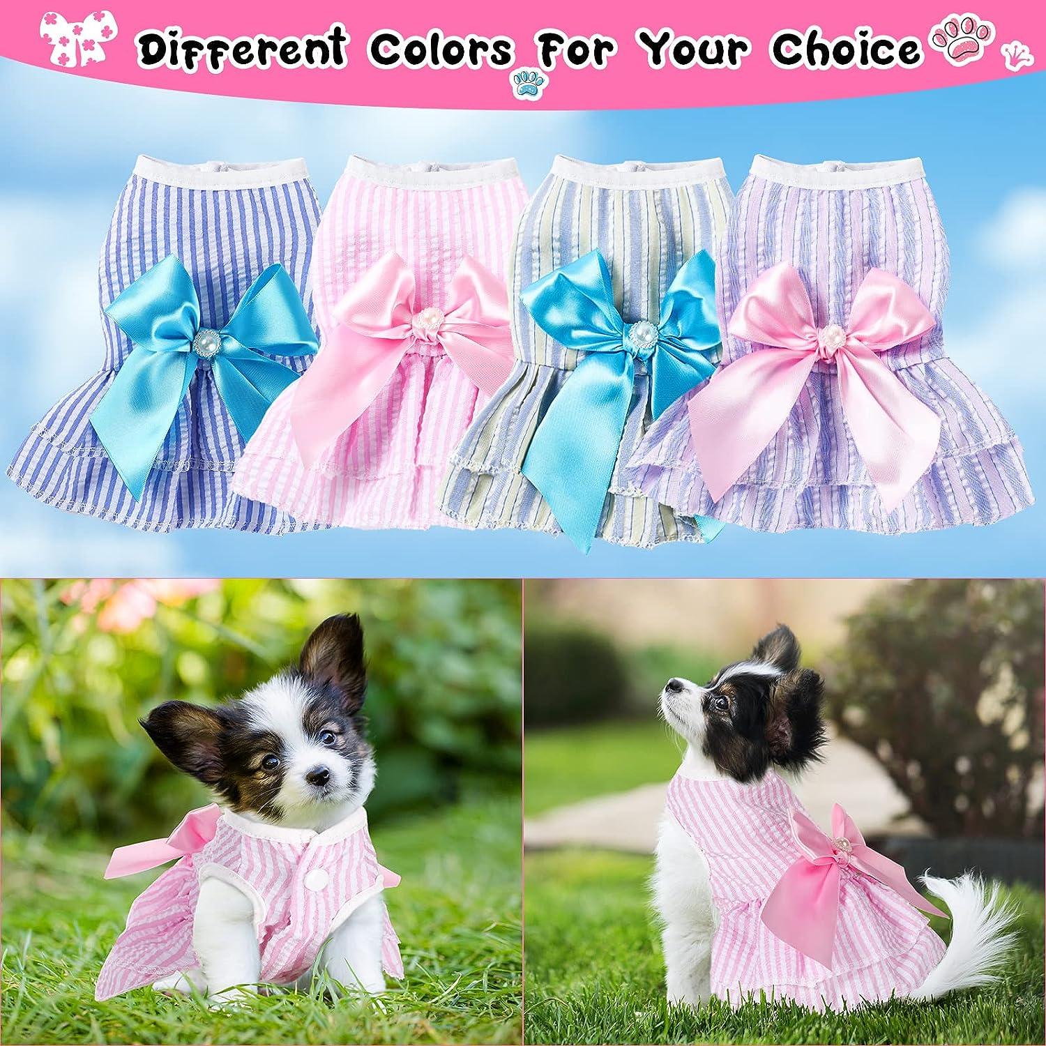 Dog Dress Summer Pet Clothes Female Dog Clothing Princess Skirt