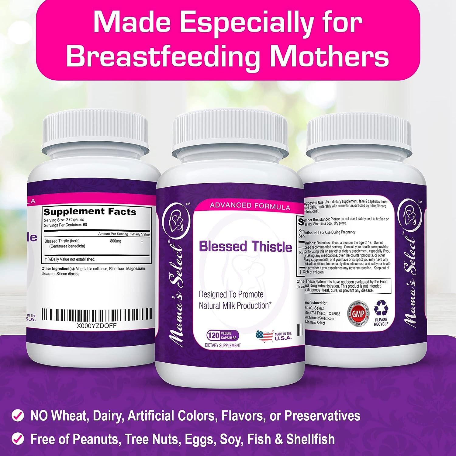 Mama's Select Blessed Thistle Breastfeeding Supplement 800mg for