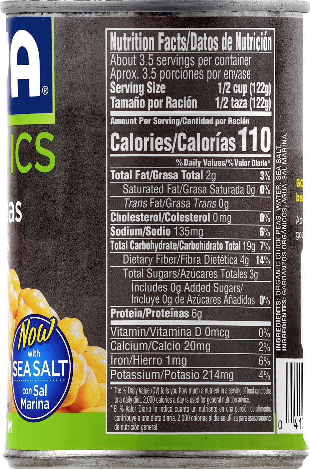 Goya Organic Chick Peas Garbanzo Beans Low Sodium 15.5 oz Buy Now!