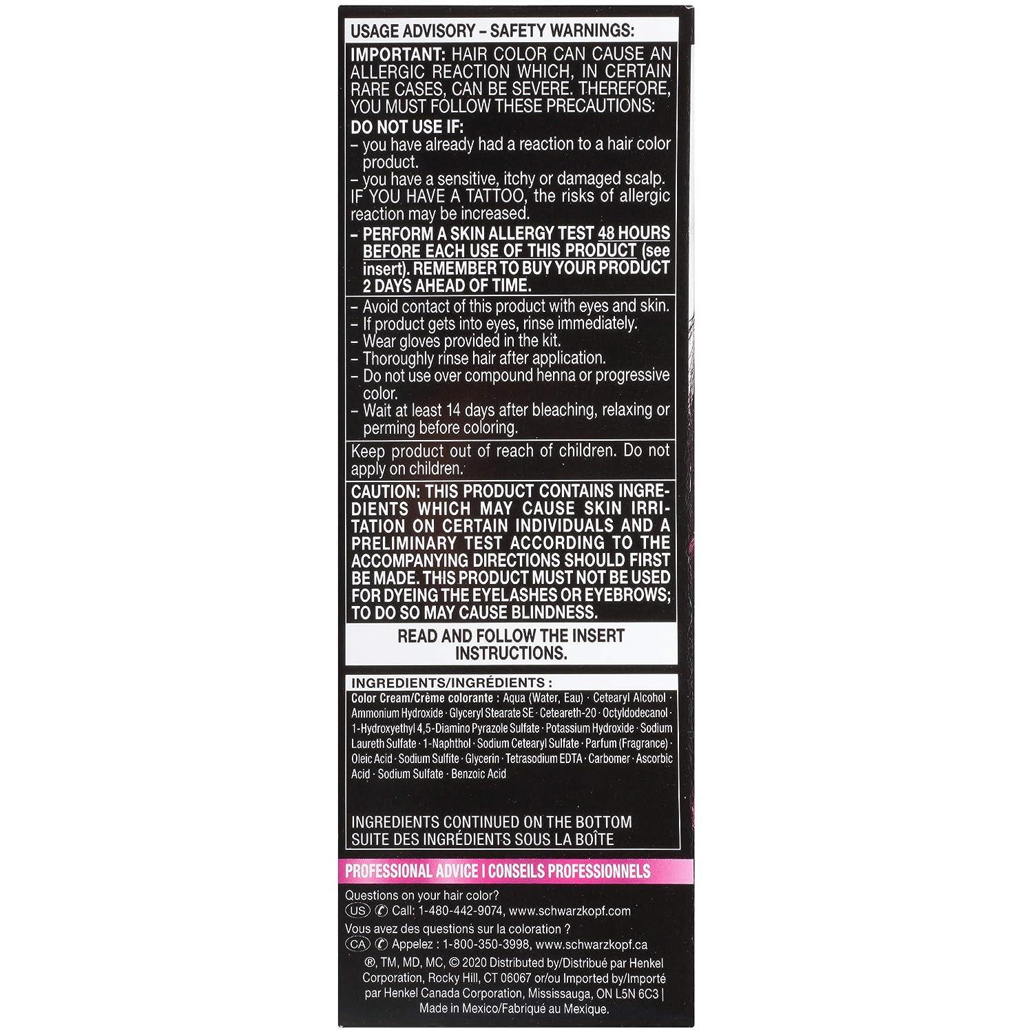 Schwarzkopf Color Ultime Permanent Hair Color Cream 5.23 Charcoal Fuchsia