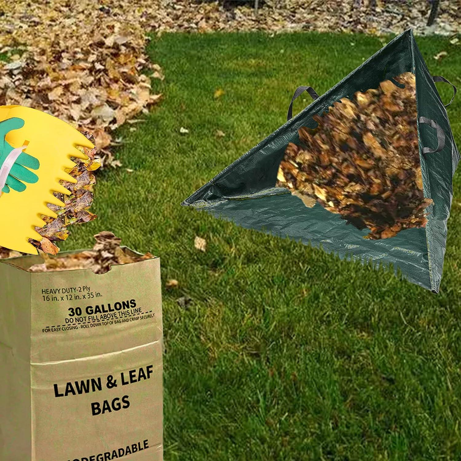 LeafSky Leaf Collector Tripod Bag and Lawn Leaf bag Kit with leaf
