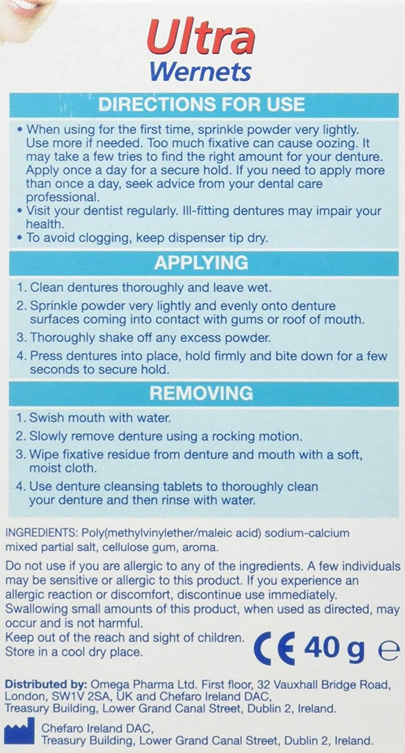 Ultra Denture Fixative Powder 40g Strong Denture Adhesive