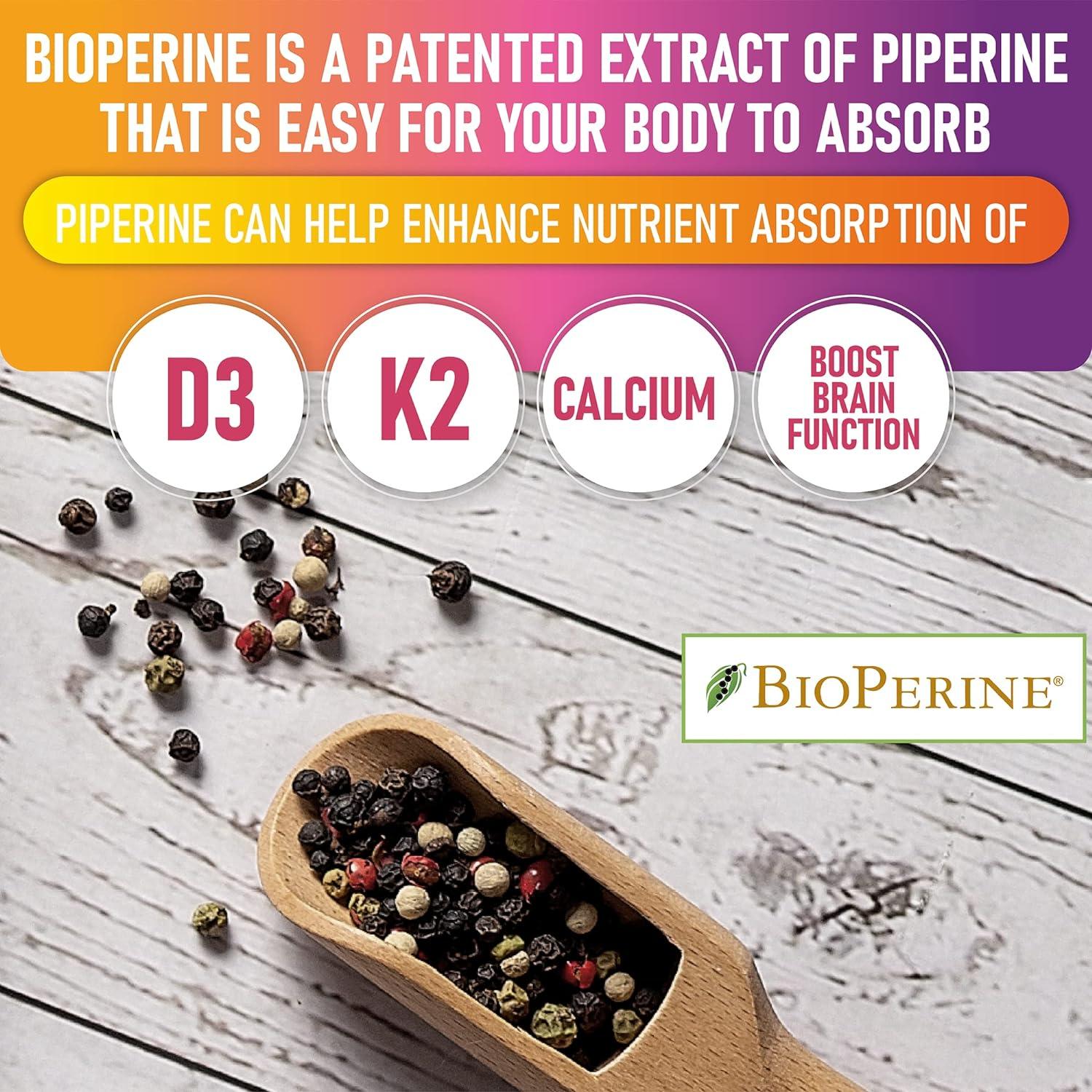 NUTRITIONLABS Vitamin D3 K2 5000 IU Supplement with Calcium