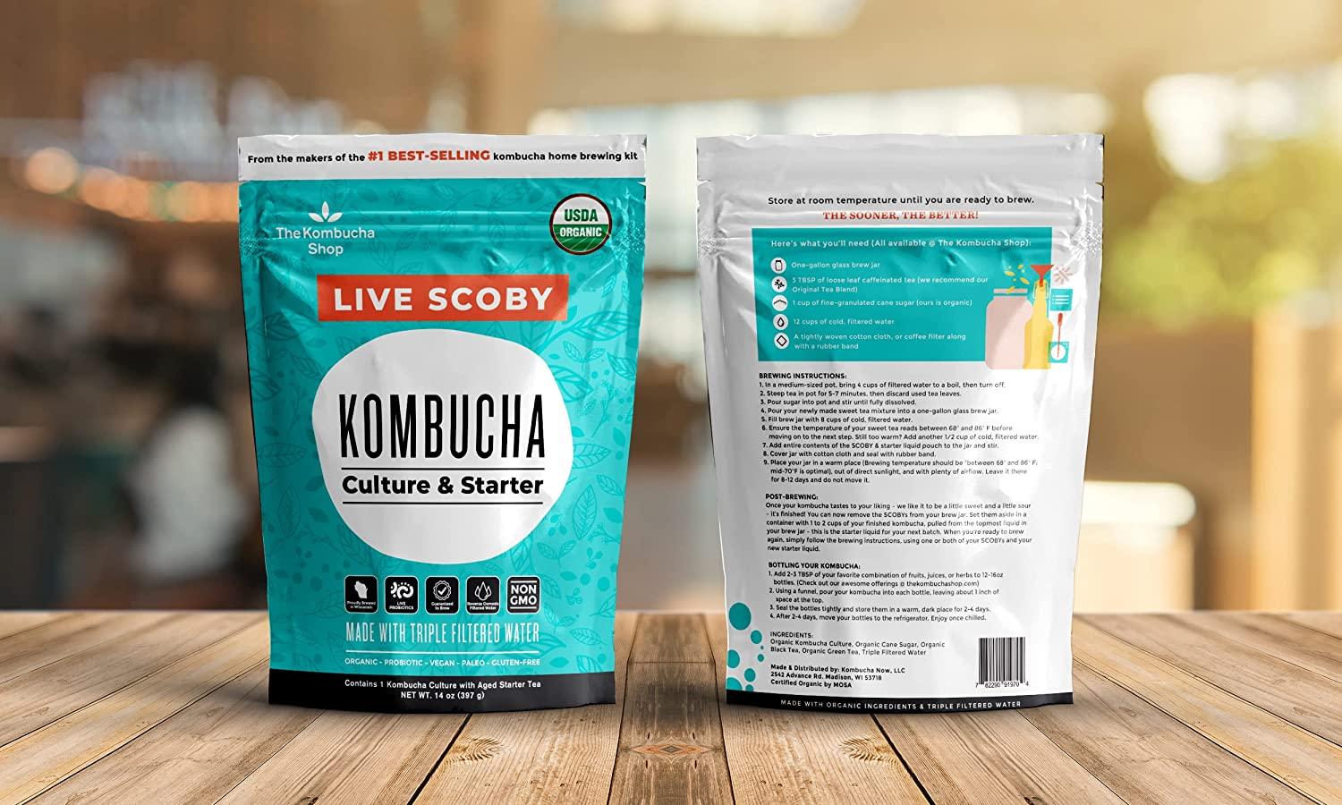 Kombucha Recipe Organic Kombucha SCOBY Starter Liter Certified