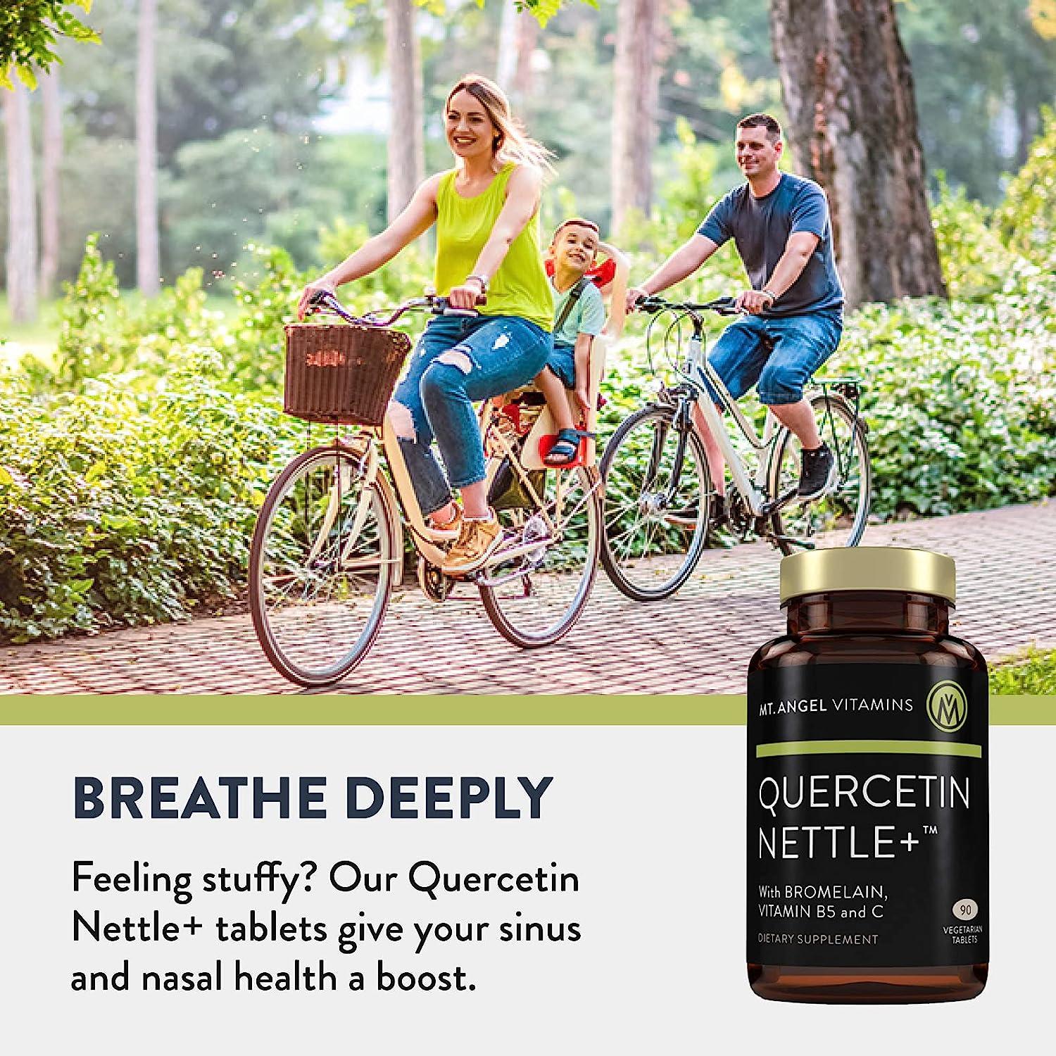 Mt. Angel Vitamins Quercetin Nettle+, Quercetin 1000mg with Bromelain