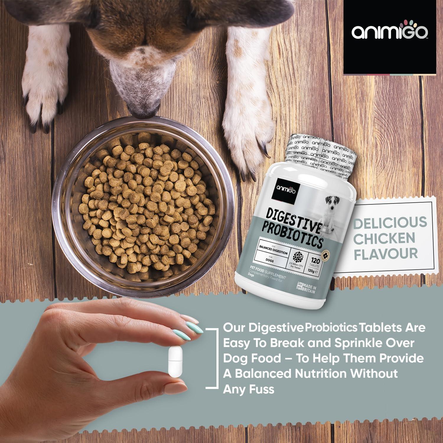 animigo Probiotics for Dogs 120 Chicken Flavoured Tablets Breeds