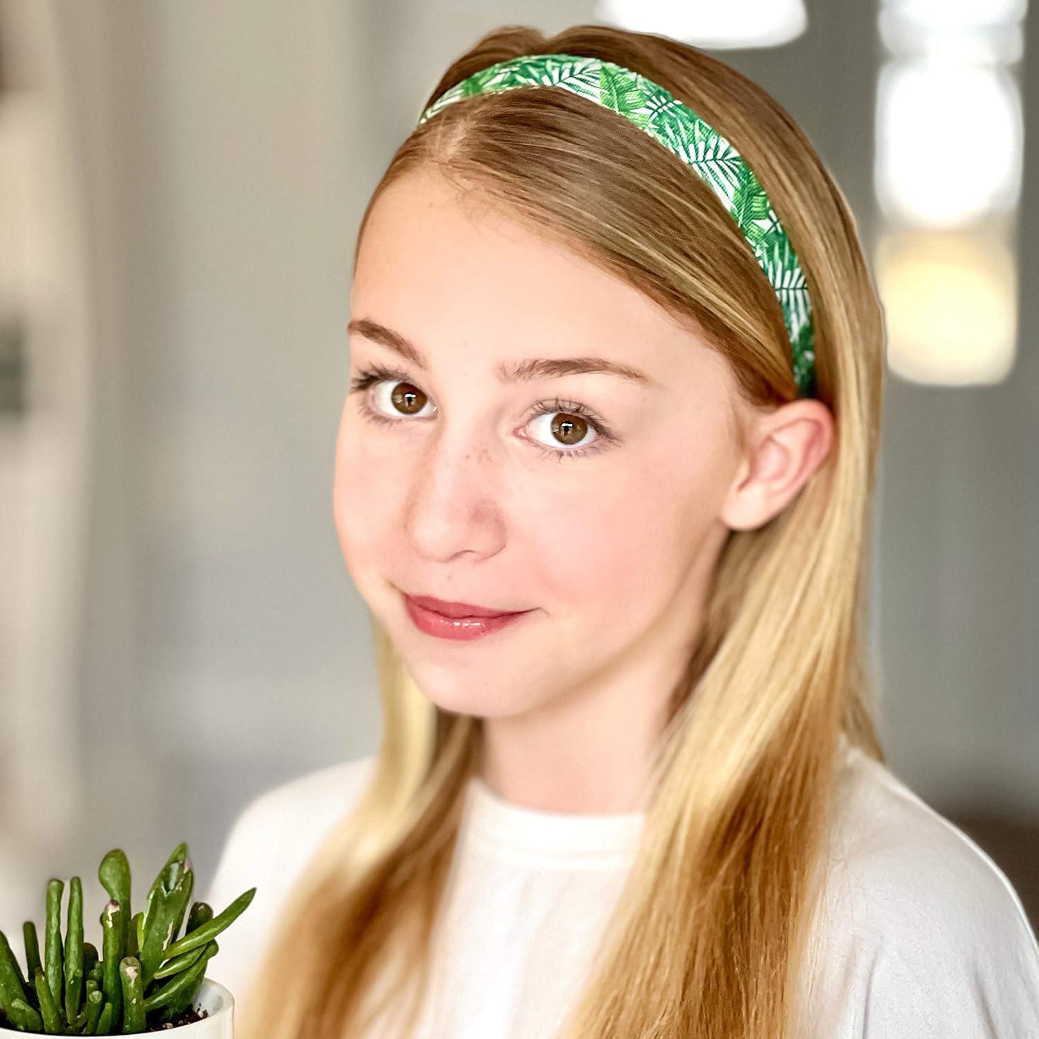Juexica 12 Pieces Wide Headbands For Girls Cute Elastic Butterfly Unicorn Tie Dye Floral Hair Bands No Slip Soft Heart Stretch Headbands Princess Hair - View #8