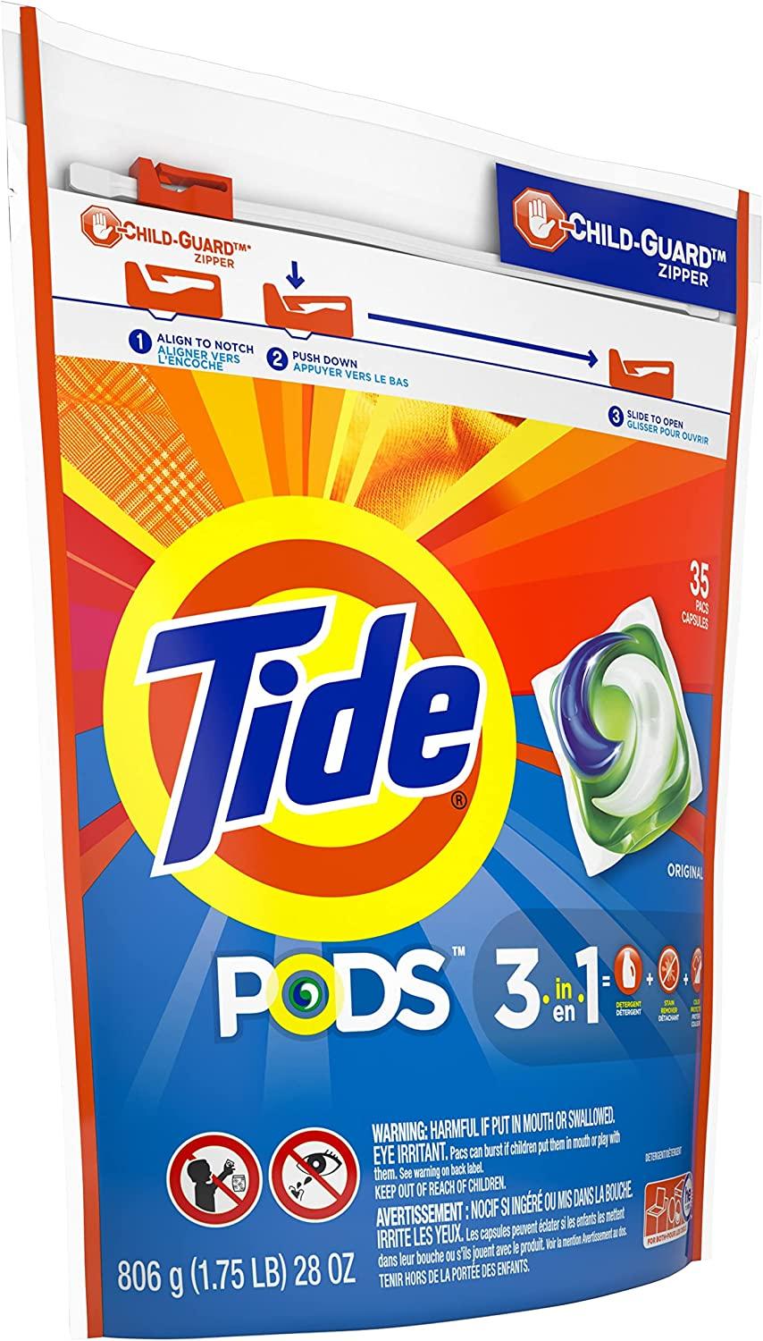 Tide PODS Liquid Laundry Detergent Pacs Original 35 count