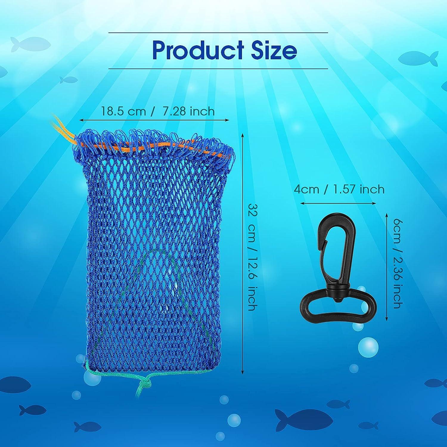 3 Pieces Crab Trap Bait Bags Outdoor Sports Style with 3 Pieces Rubber  Locker for Fishing Crab Traps Catch