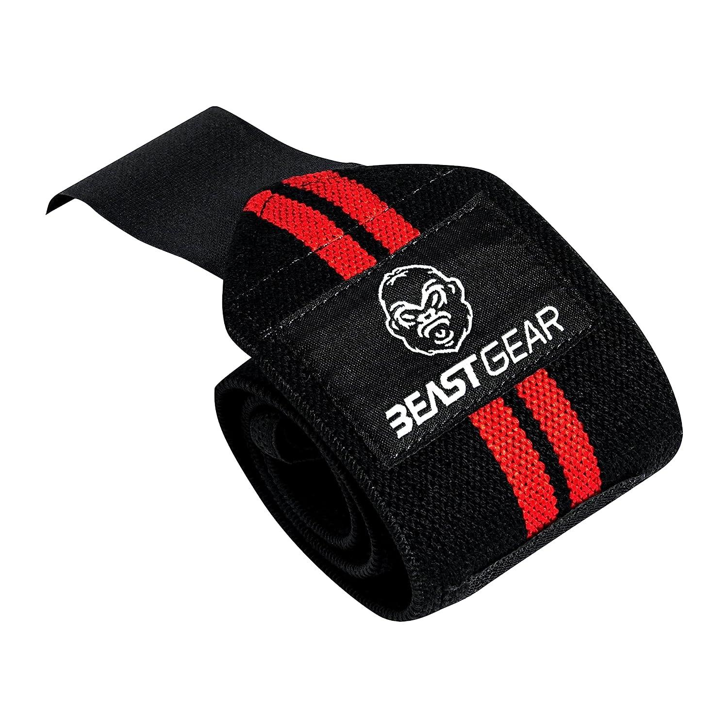 Beast Gear Wrist Wraps for Weightlifting - 20 Wrist Support Straps for  Weight Lifting with Thumb Loop