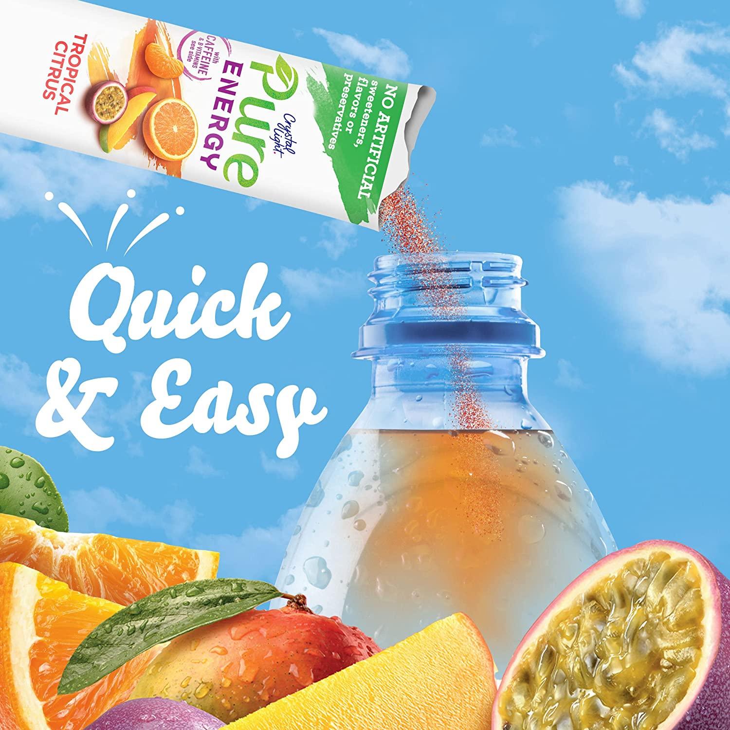 Crystal Light Pure Energy Tropical Citrus Drink Mix 48 ct Pack