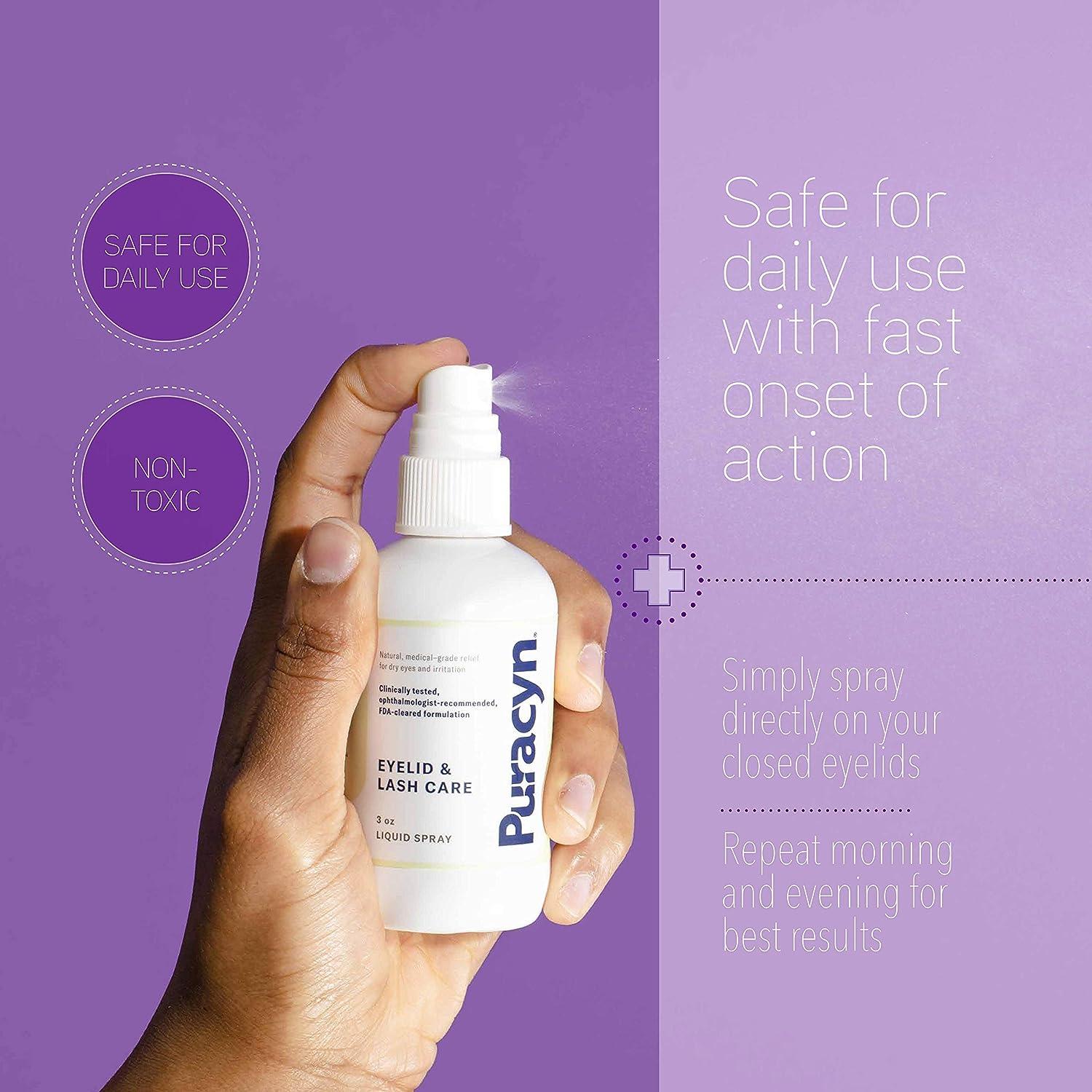 Puracyn Eyelid and Lash Care Natural MedicalGrade Spray for