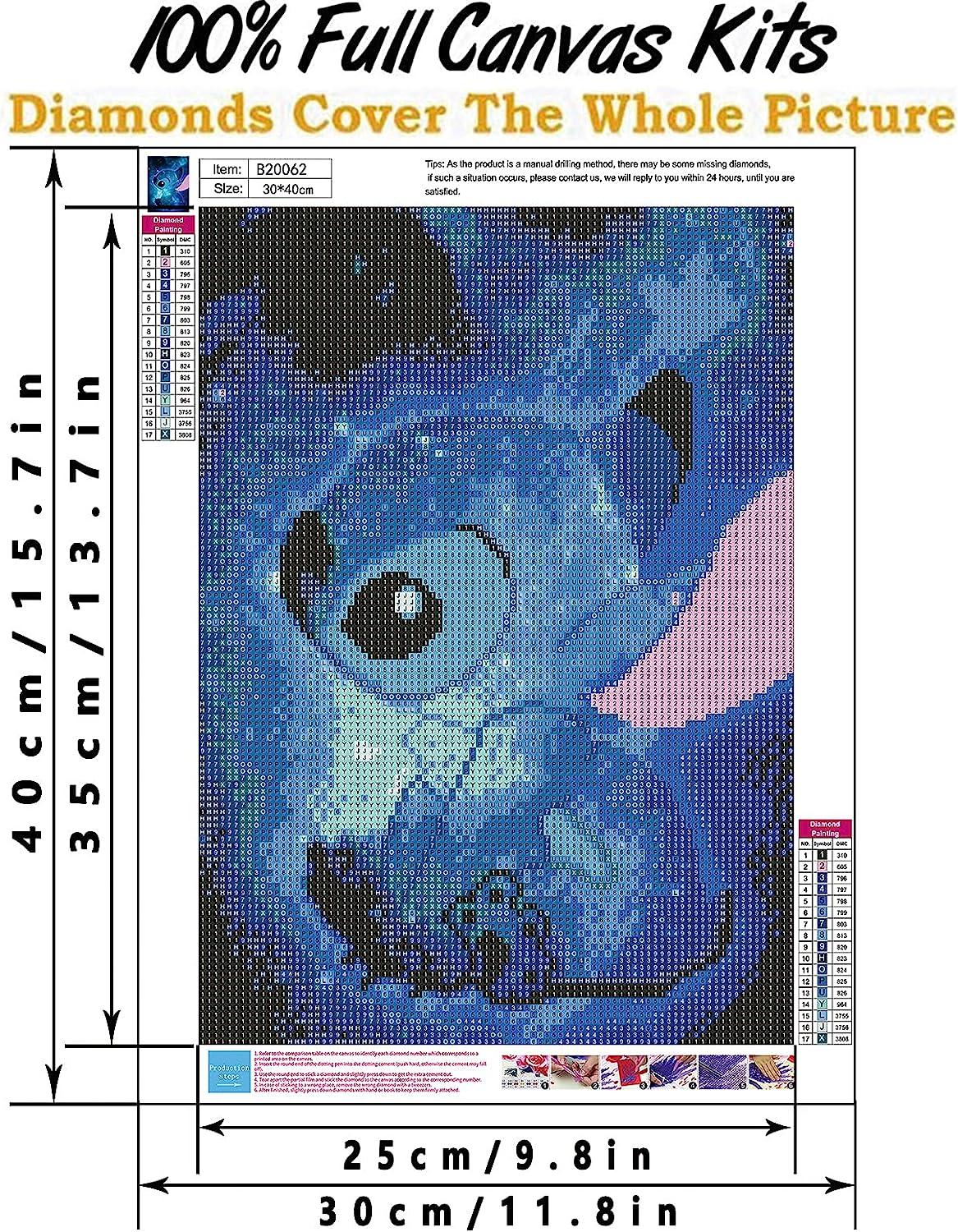  Stitch Diamond Painting Kits 2 Pack-Stitch Diamond Art for  Adults Kids Beginners,5D Diamond Painting Stitch for Gift Home Wall Decor  (12 x 16 inch) : Arts, Crafts & Sewing