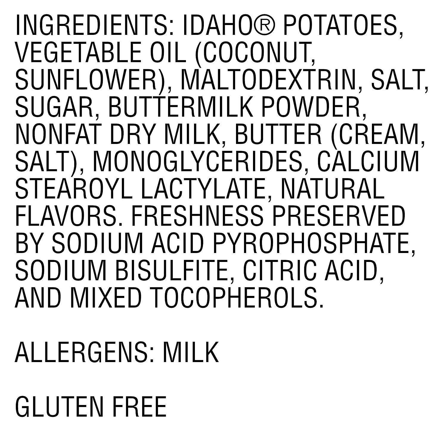 Idahoan Buttery Homestyle Mashed Potatoes, Made with GlutenFree 100