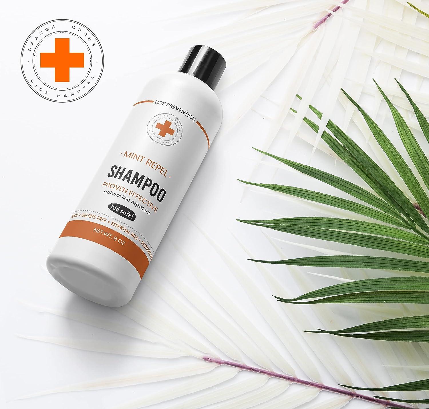 Orange Cross Lice Removal Mint Shampoo Natural DIY Lice Prevention