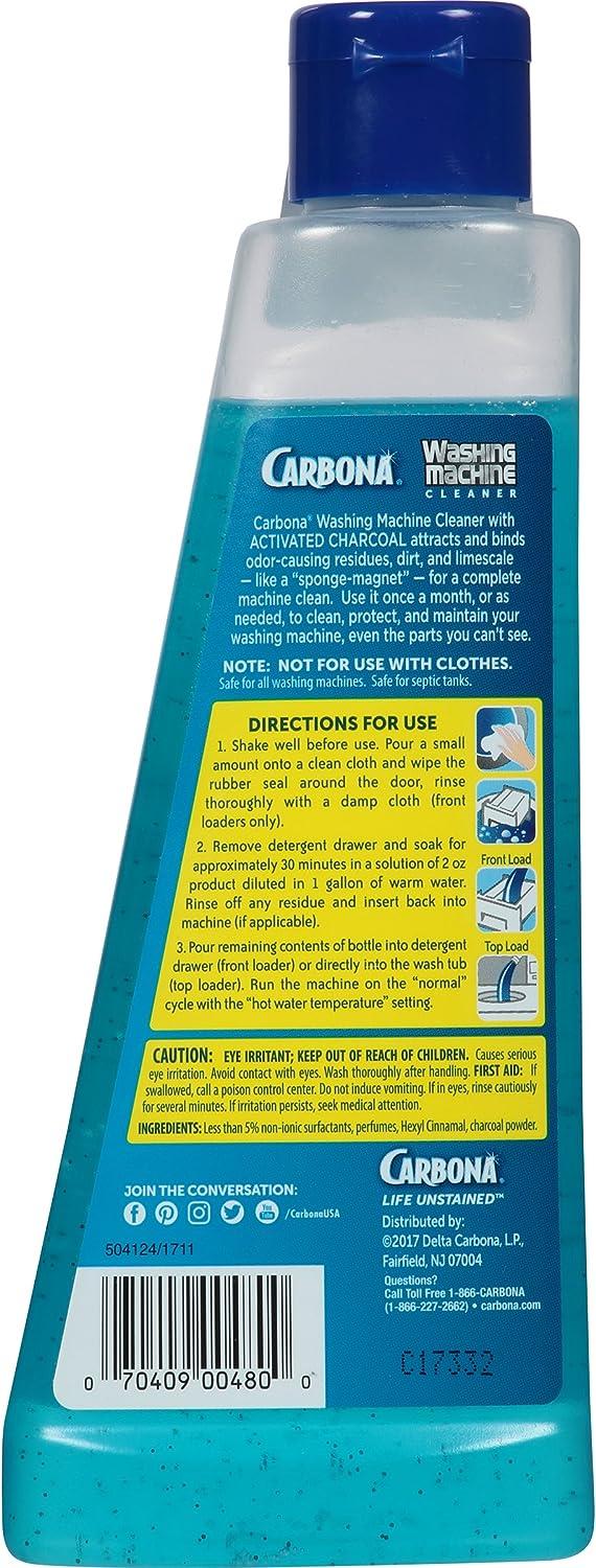Carbona Washing Machine Cleaner with Activated Charcoal Removes Odor