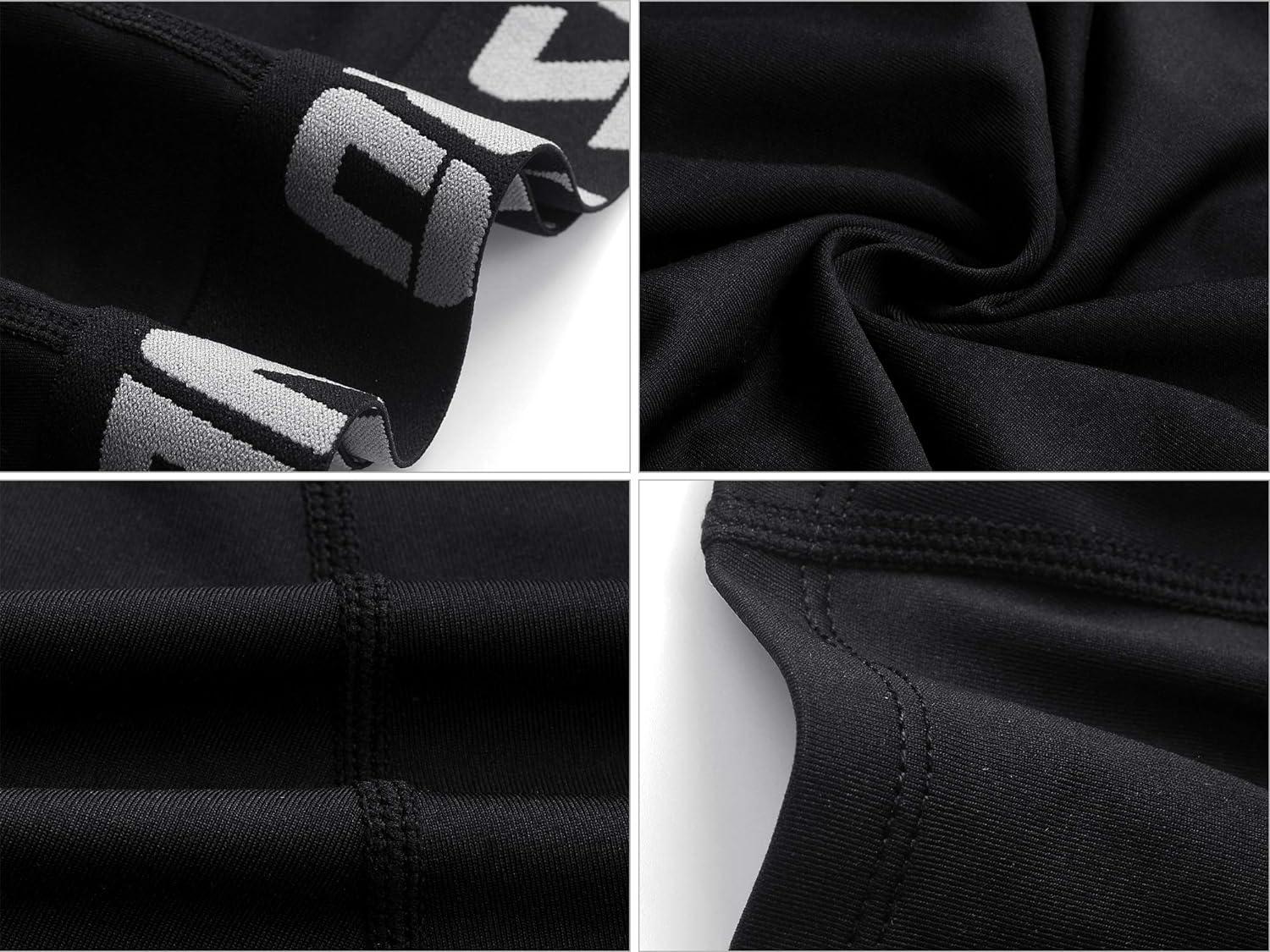 NELEUS Men's 3 Pack Compression Shorts Medium 6065 Black/Black