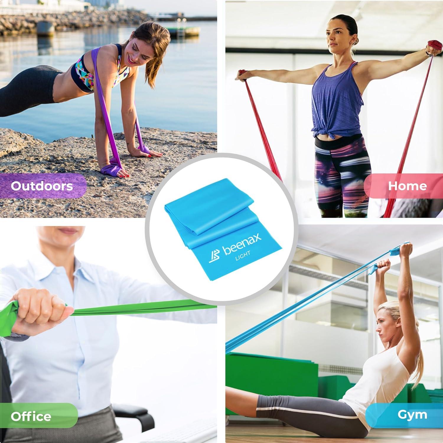 Beenax Blue Resistance Bands for Muscle Building and Flexibility