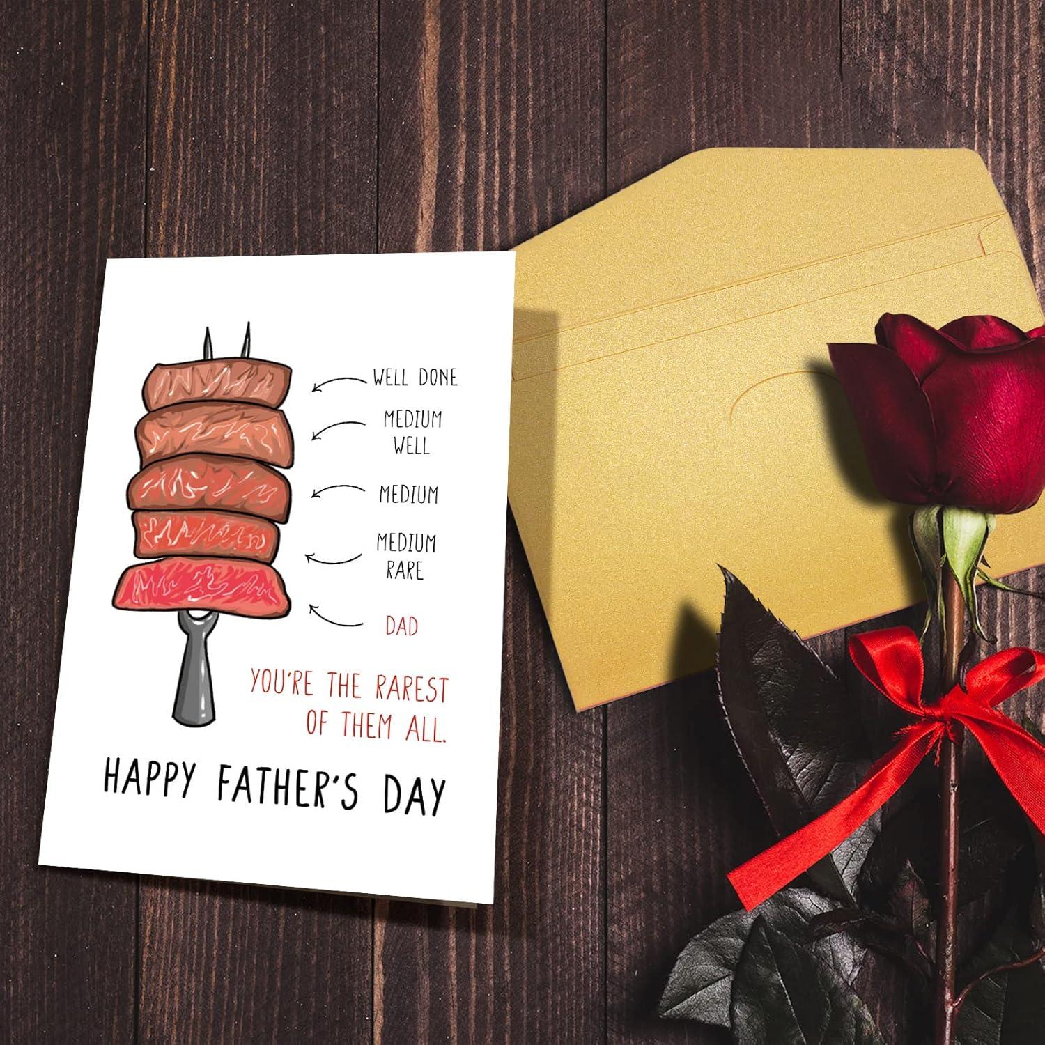 Nchigedy Funny Steak Father's Day Card | Cute Gift from Daughter or Son | You're the Rarest of Them All #14 | International Shipping Available | Buy Now with Express International Delivery | GoSupps.com Nchigedy Funny Steak Father's Day Card | Cute Gift from Daughter or Son | You're the Rarest of Them All #14 | International Shipping Available | Buy Now with Express International Delivery | GoSupps.com
