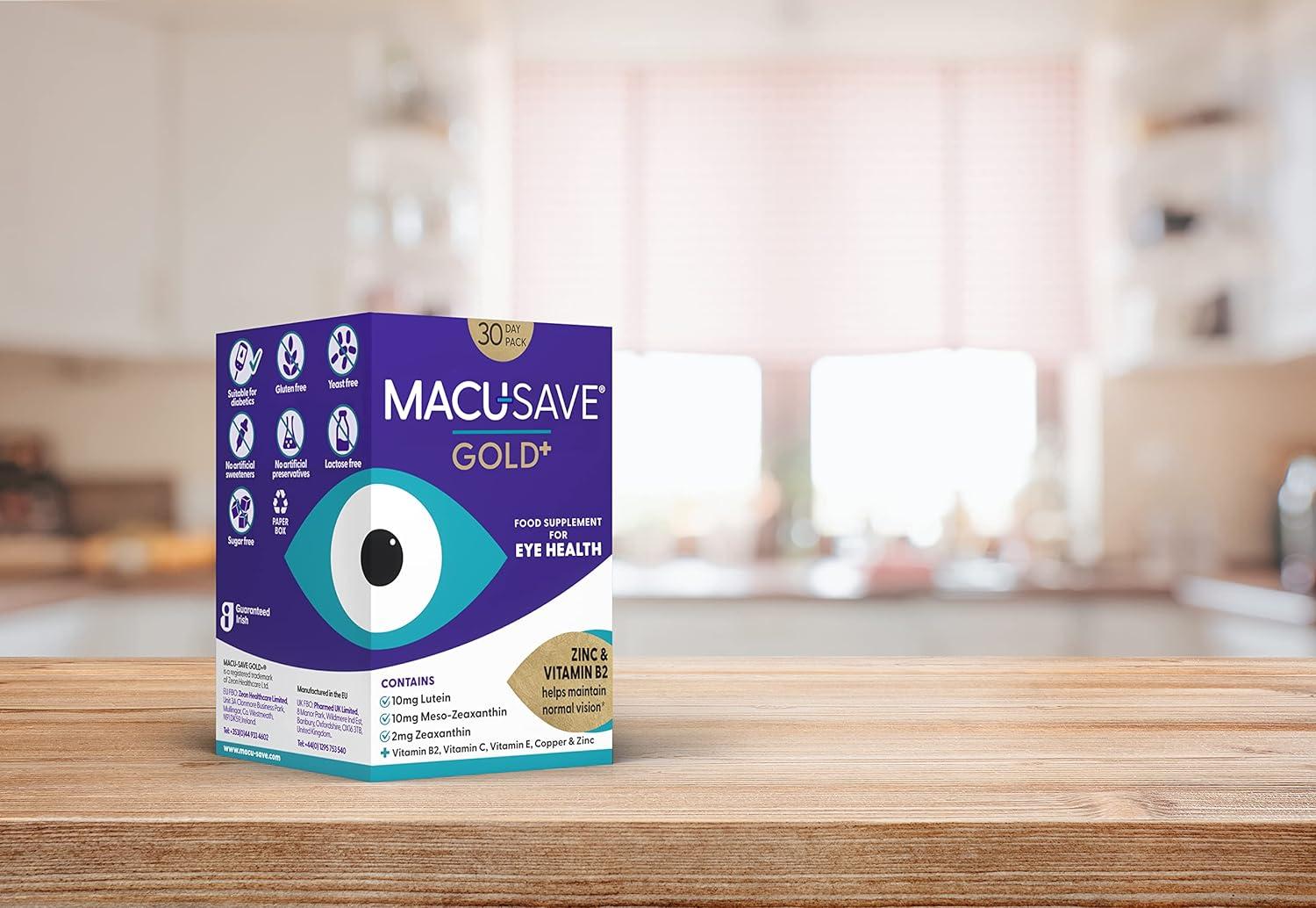 MacuSAVE Gold+ Food Supplement with MesoZeaxanthin/Lutein and