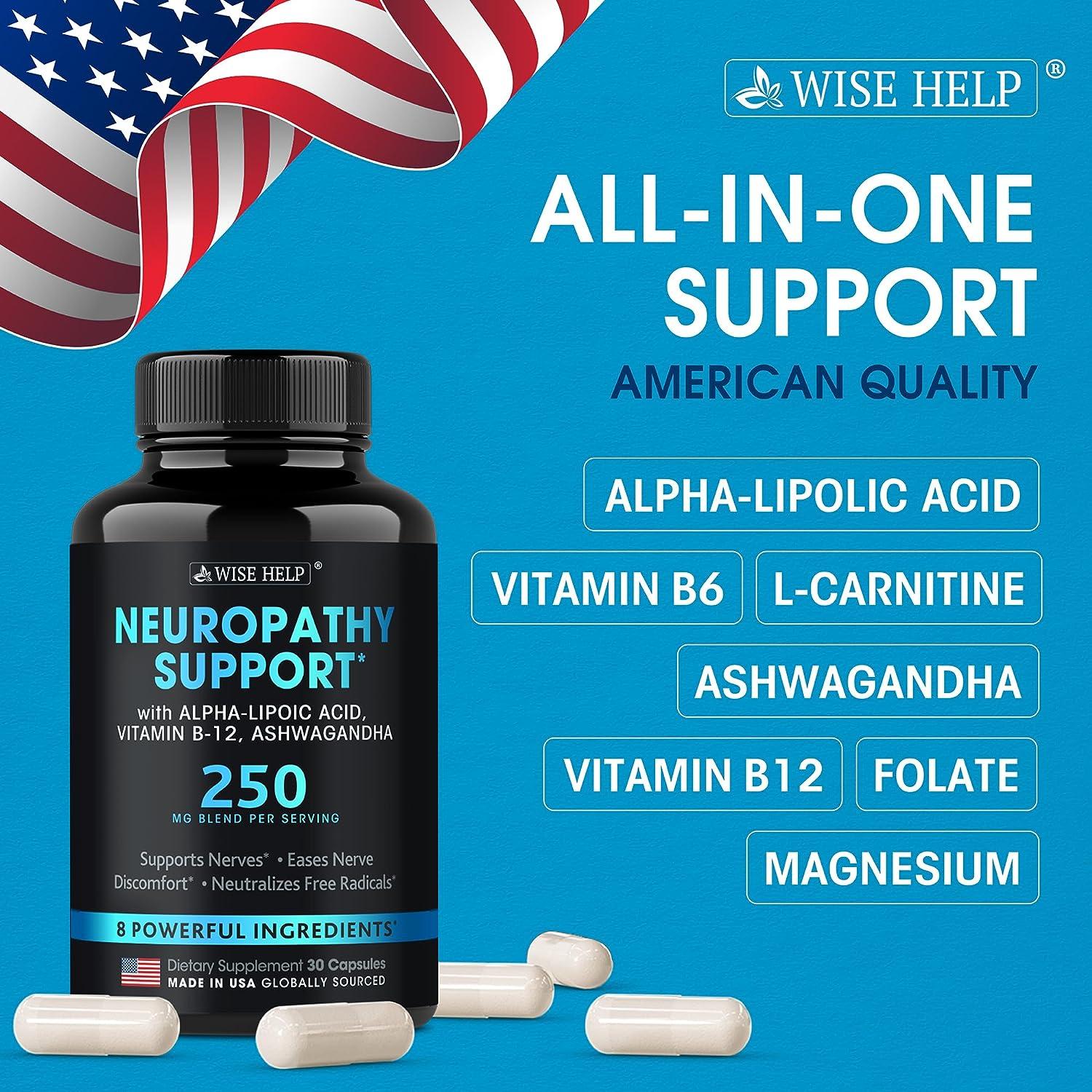 Neuropathy Support Natural Nerve Relief Made in USA