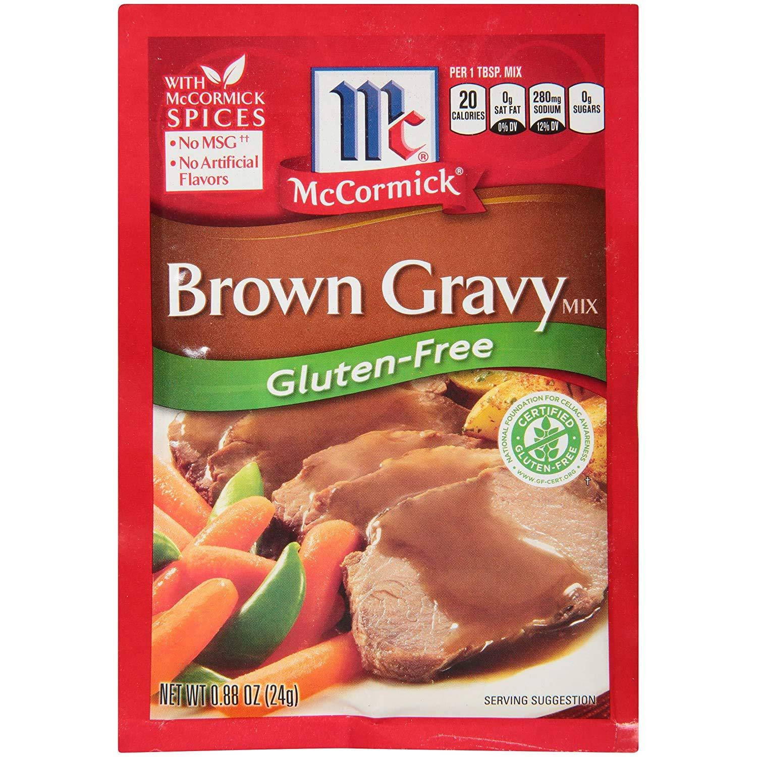 Mccormick Glutenfree Brown Gravy Mix .88 Oz Pack of 3