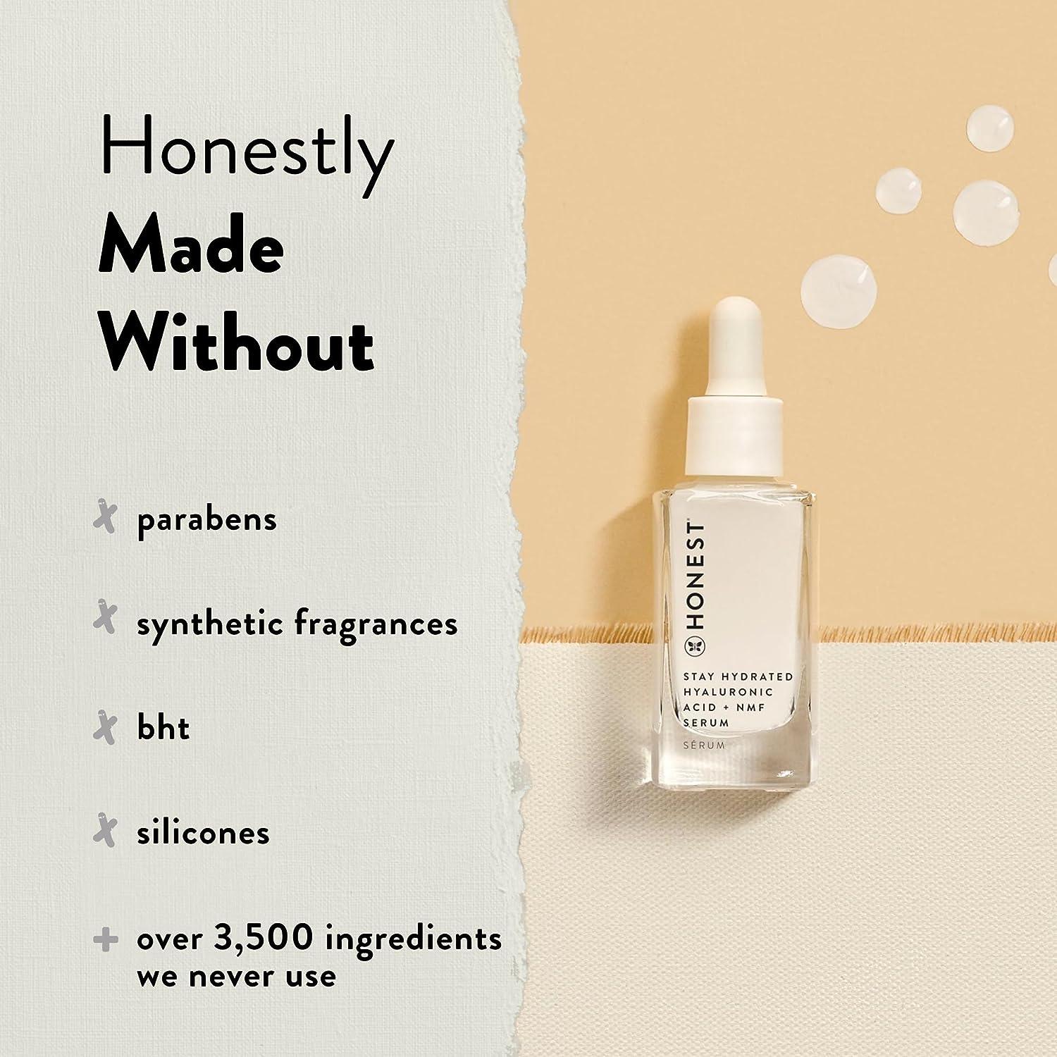 Honest Beauty Stay Hydrated Hyaluronic Acid + NMF Serum with 3 Types of