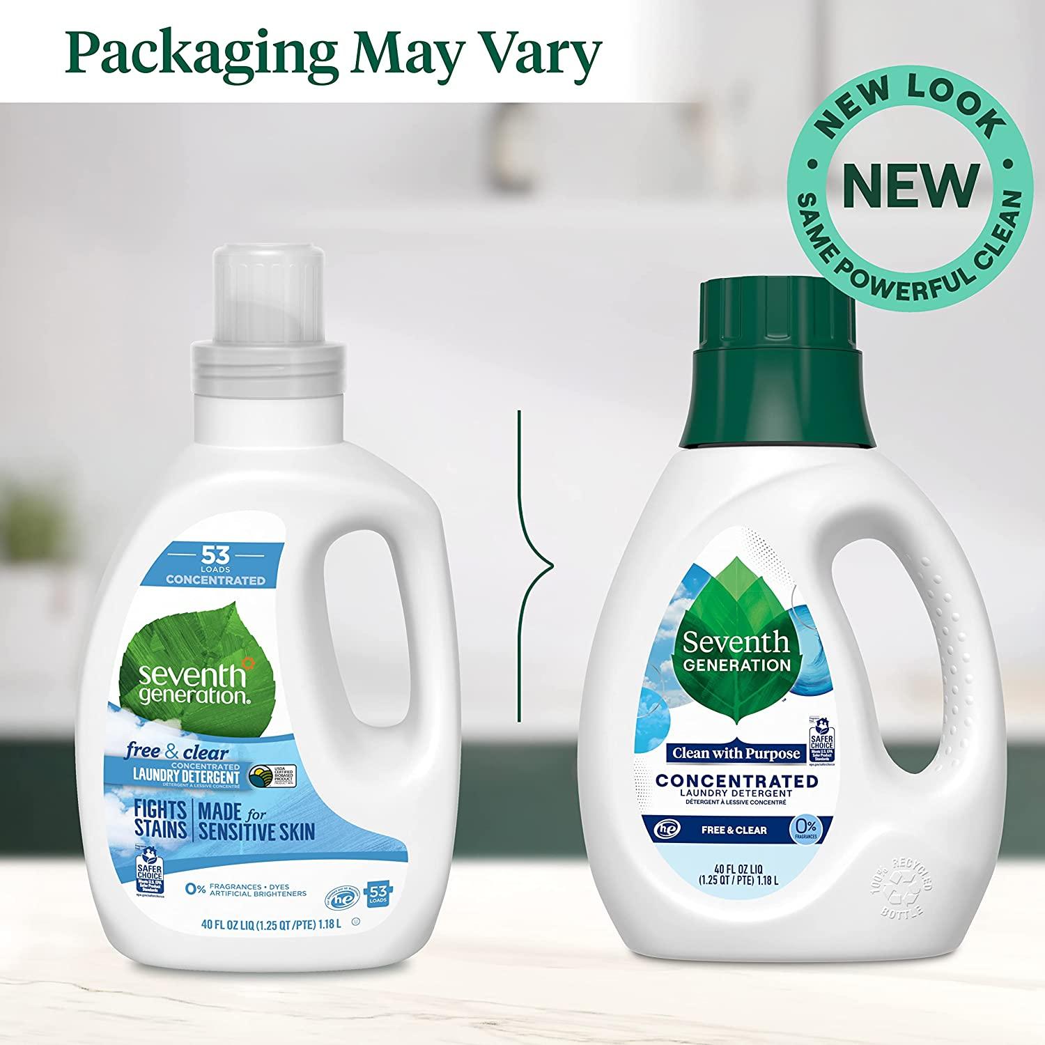 Seventh Generation Concentrated Laundry Detergent, Free & Clear