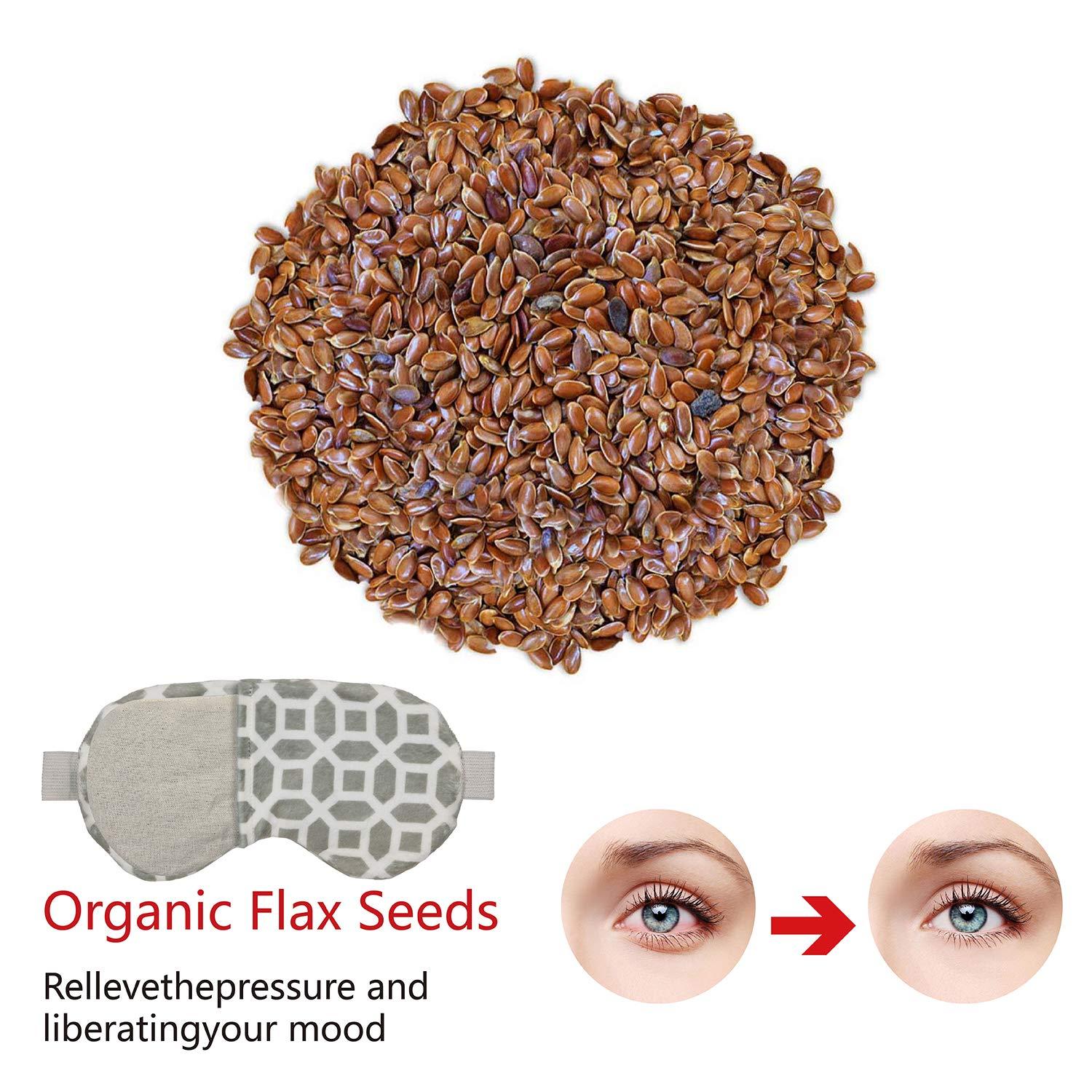 Heated/Ice Eye Mask Lavender & Flaxseed Sinus Pillow Relieve Dry Eyes