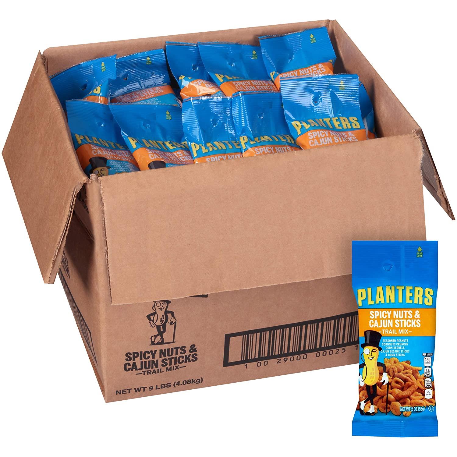 Planters Cajun Trail Mix 2 oz. (Single serve snacks) Pack of 72
