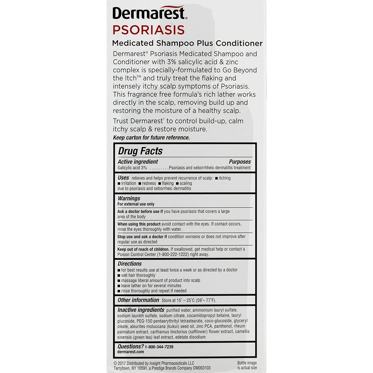 Dermarest Psoriasis Medicated Shampoo + Conditioner 8oz Soothing