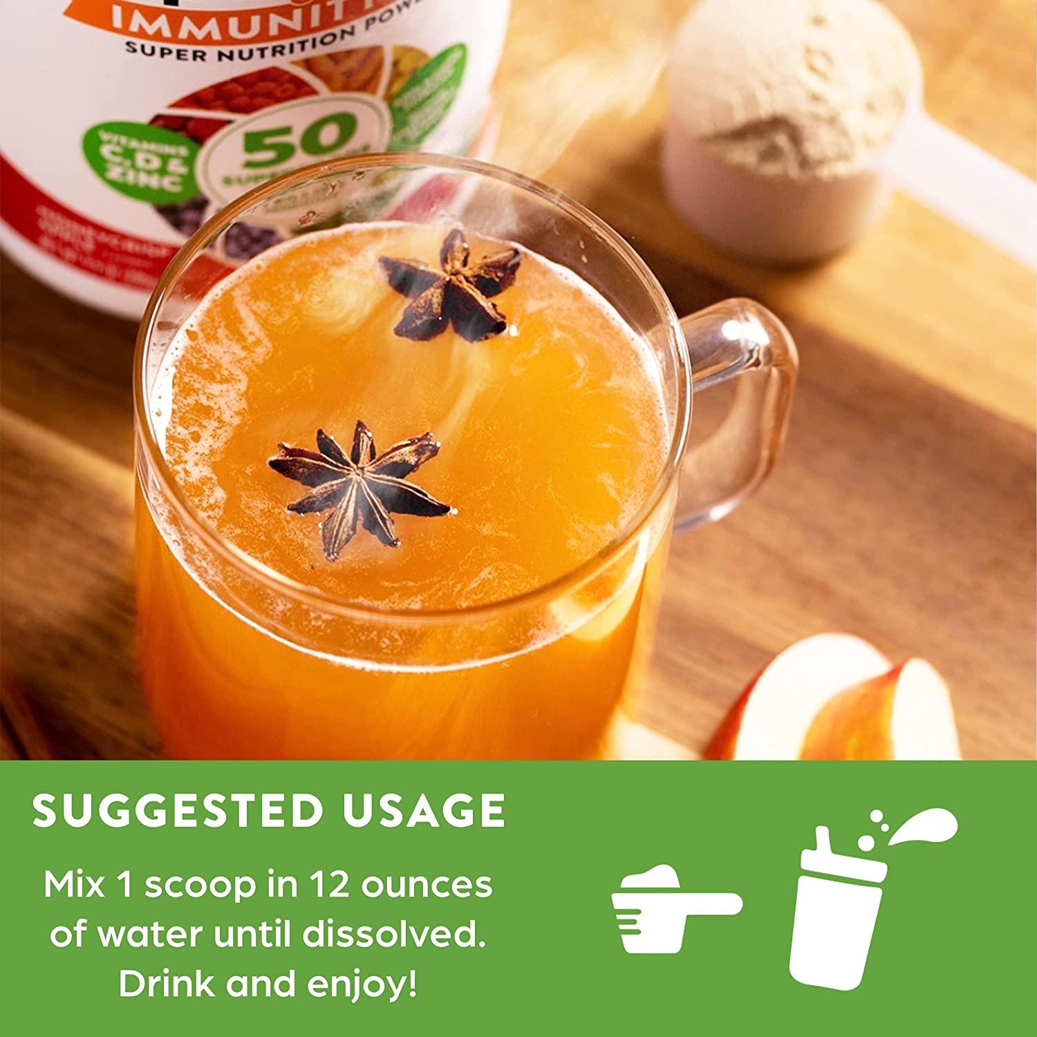 Immune Support, Orgain Organic Superfoods + Immunity Up! Powder, Vegan, Includes Zinc, Apple