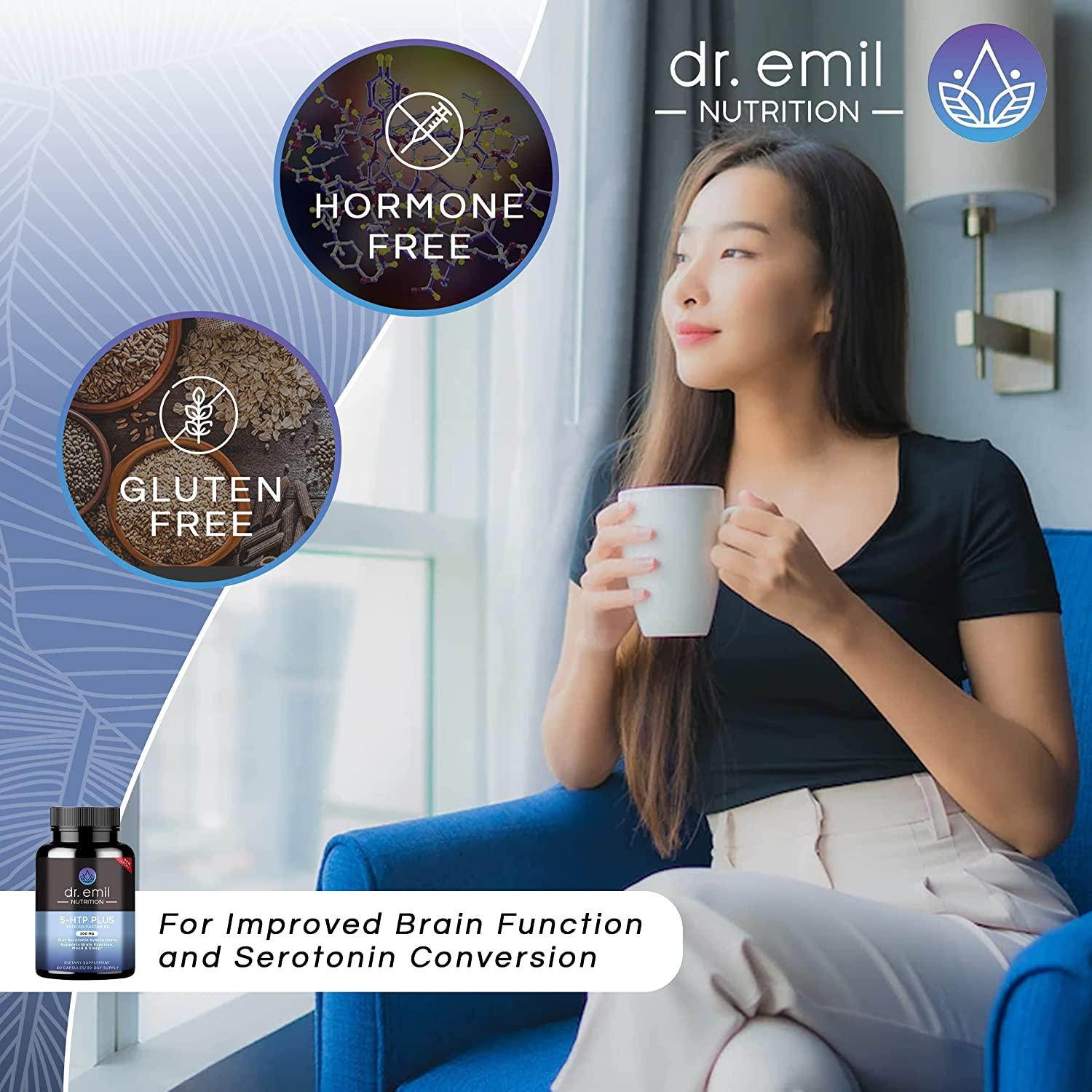 Dr. Emil Nutrition 200 MG 5HTP Plus Formula for Mood Stress and Sleep