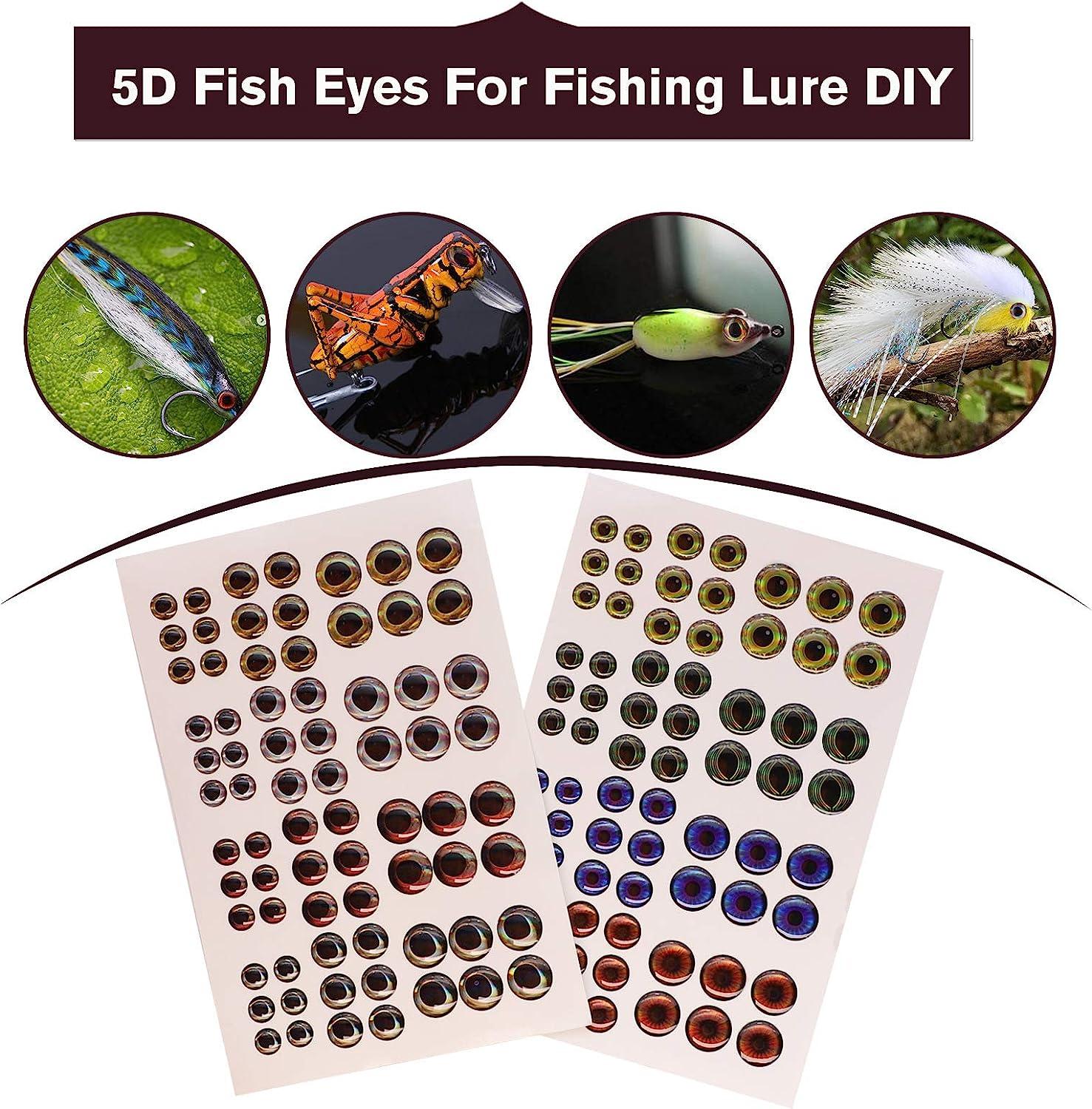 Dovesun Fishing Lure Eyes Fly Tying Kit Lure Making Kit Fly Tying Eyes  Sizes Lure Eyes A-444pcs/B-288pcs/C-695pcs C-695pcs Lure Eyes