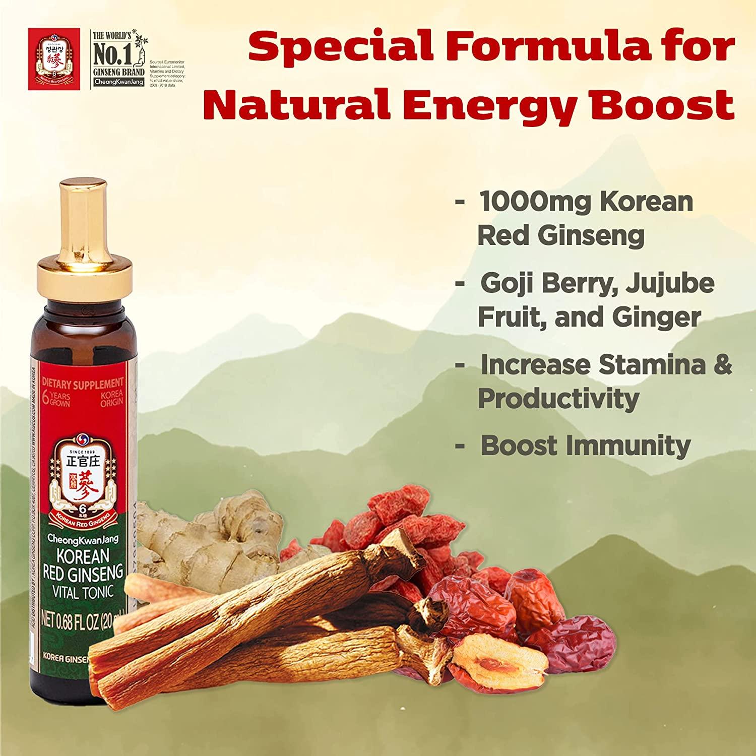 CheongKwanJang Korean Red Ginseng Vital Tonic Energy Shot Immune