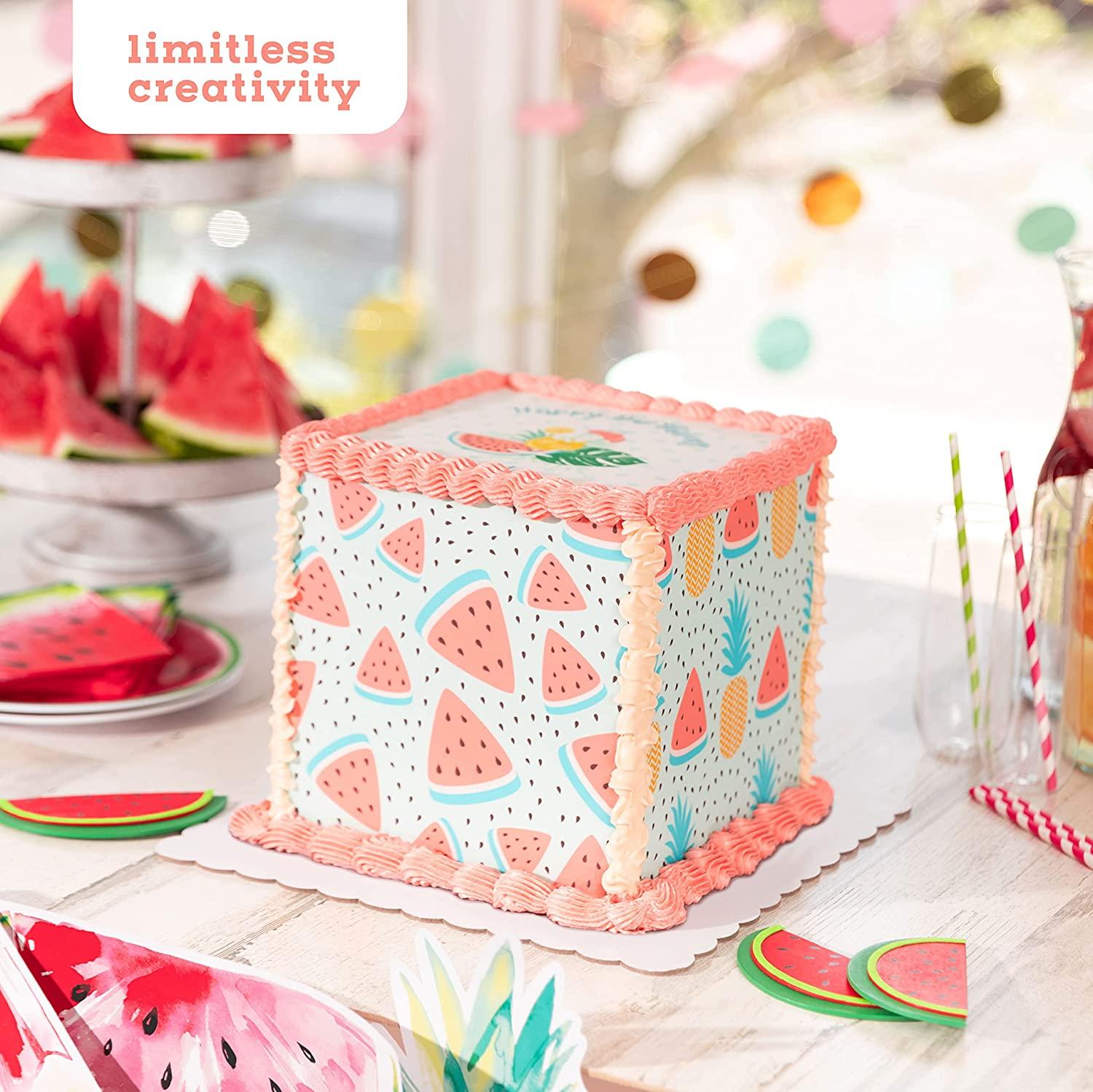 Kusini Edible Paper 24 Frosting Sheets in Resealable Packaging, Kosher