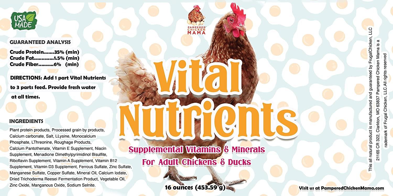 Pampered Chicken Mama Vital Nutrients Chicken Vitamins for Feed