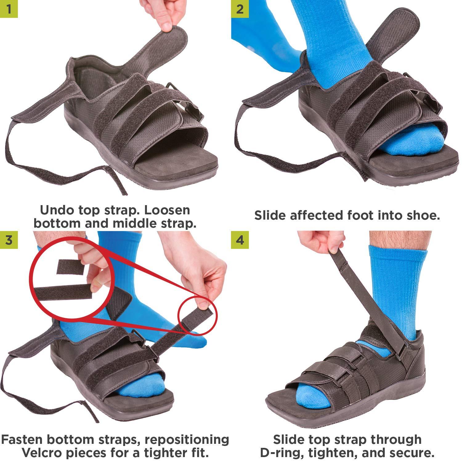BraceAbility Postop Shoe for Broken Foot or Toes Medical / Surgical