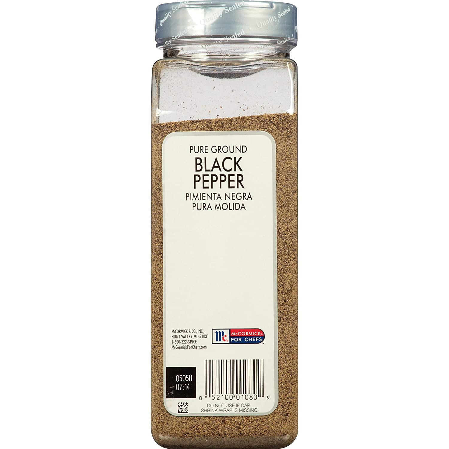 McCormick Culinary Pure Ground Black Pepper, 18 oz One 18 Ounce