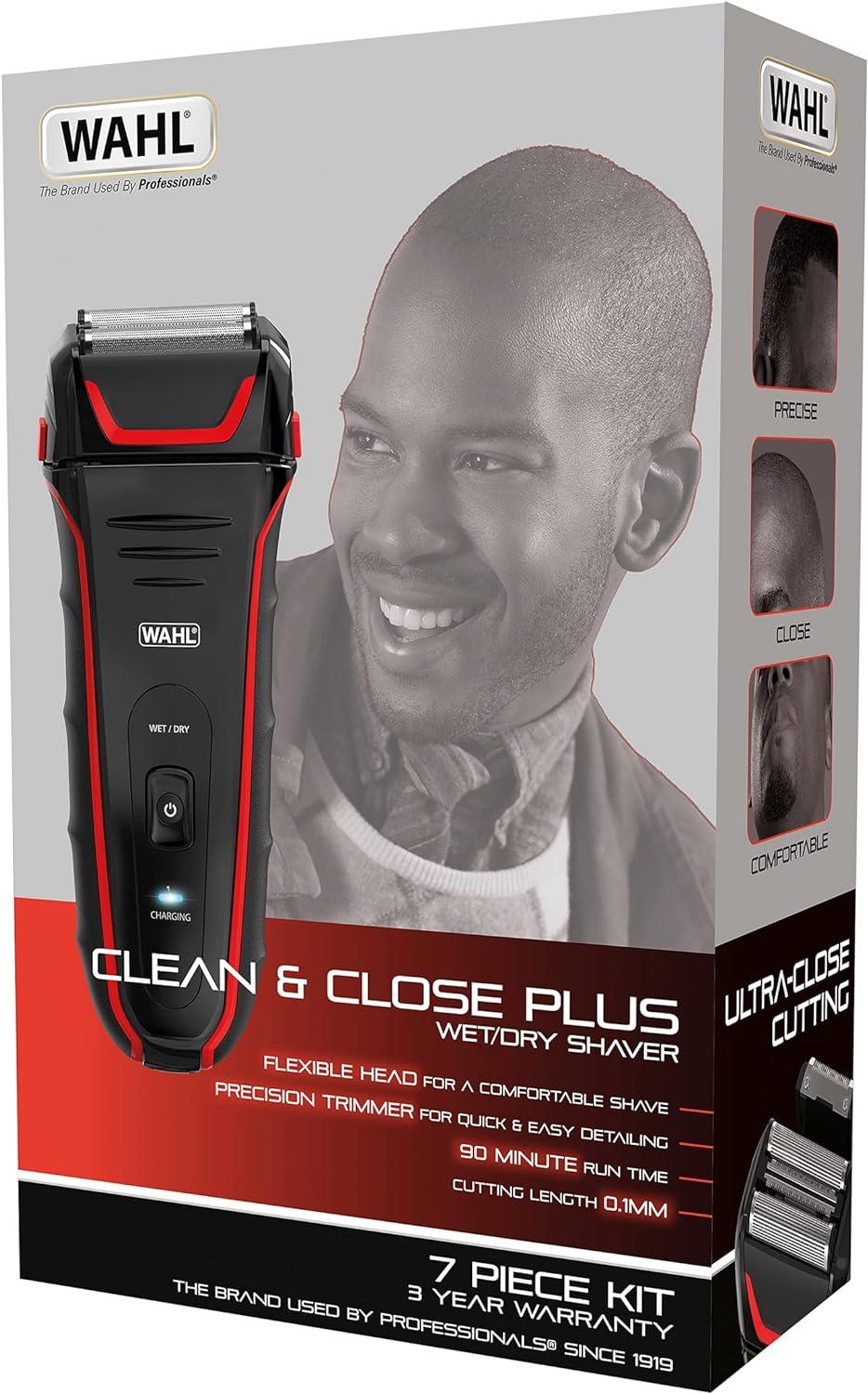 Wahl Clean And Close, Men's Shaver, Electric Shavers For Men Beard Shaving Flex Foil Waterproof Easy Clean Rubber Grip Led Power Display Black And Blue - View #7