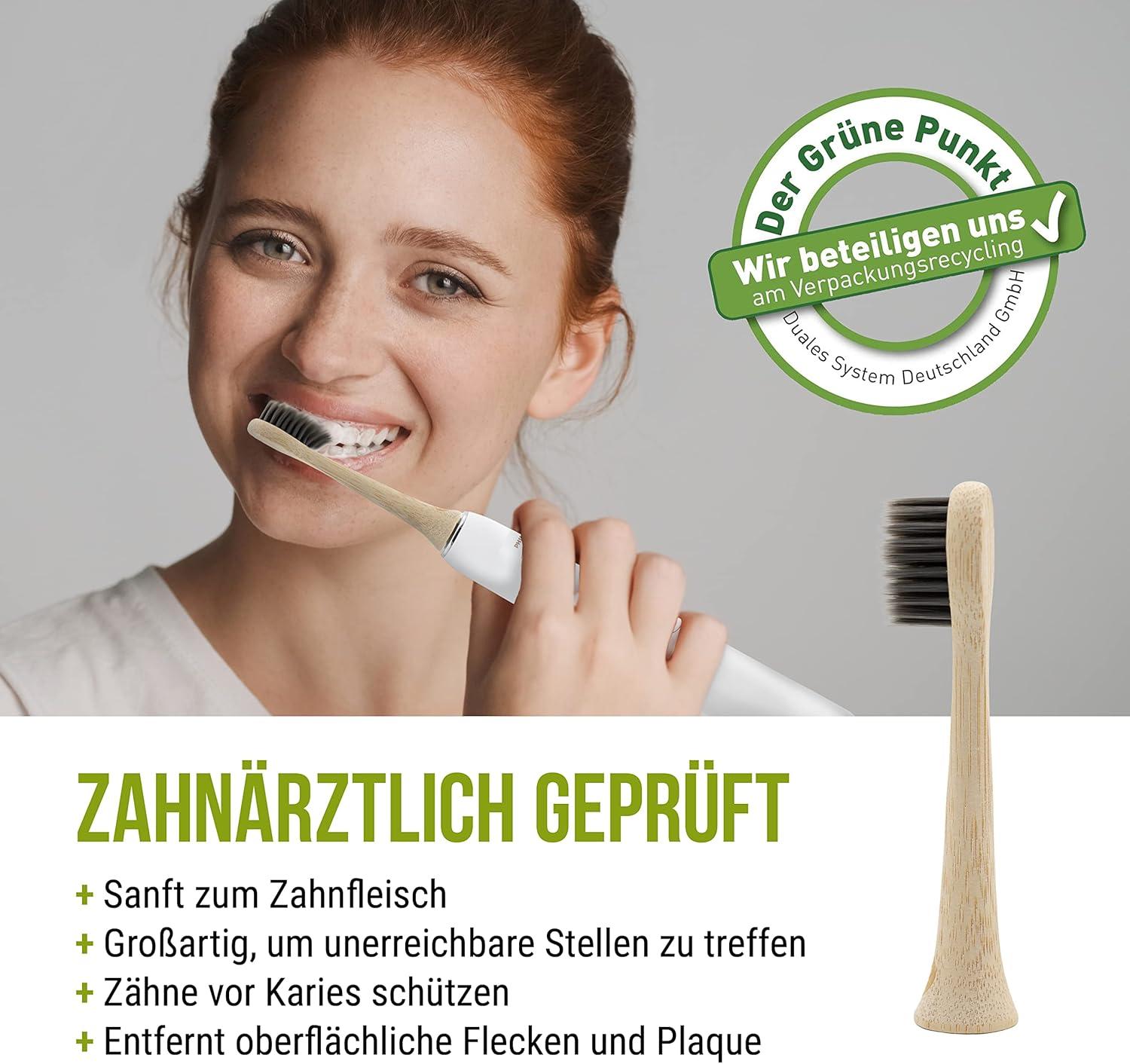 BIOSSO Sustainable Bamboo Replacement Brush Set for Philips Sonicare |  Eco-Friendly Tooth Cleaning | Dentist Recommended | Buy Now with Express  International Delivery | GoSupps.com